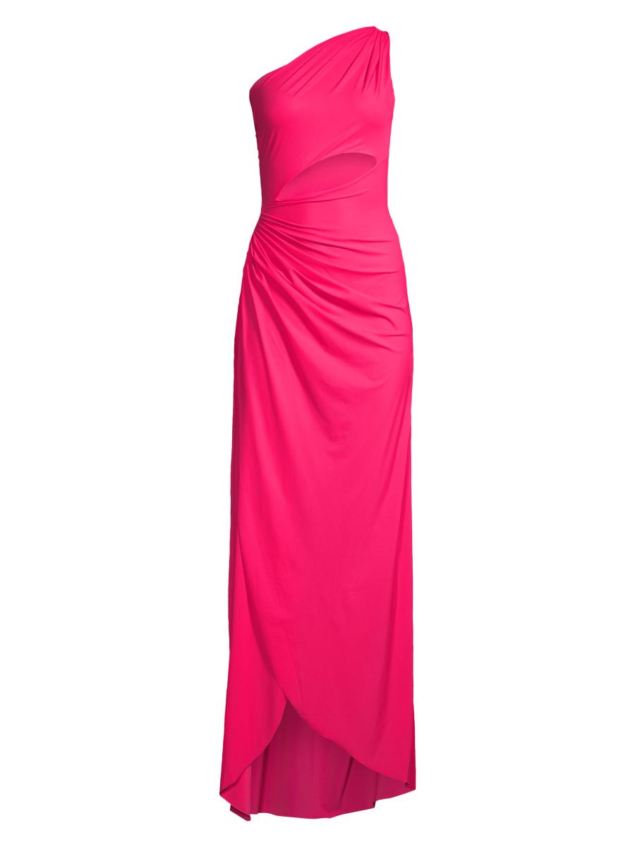 zelmira linen dress Chiara Boni La Petite Robe Zelmira One-Shoulder Dress
