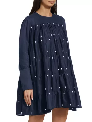 Shop Merlette Soliman Cotton Embroidered Dress | Saks Fifth Avenue
