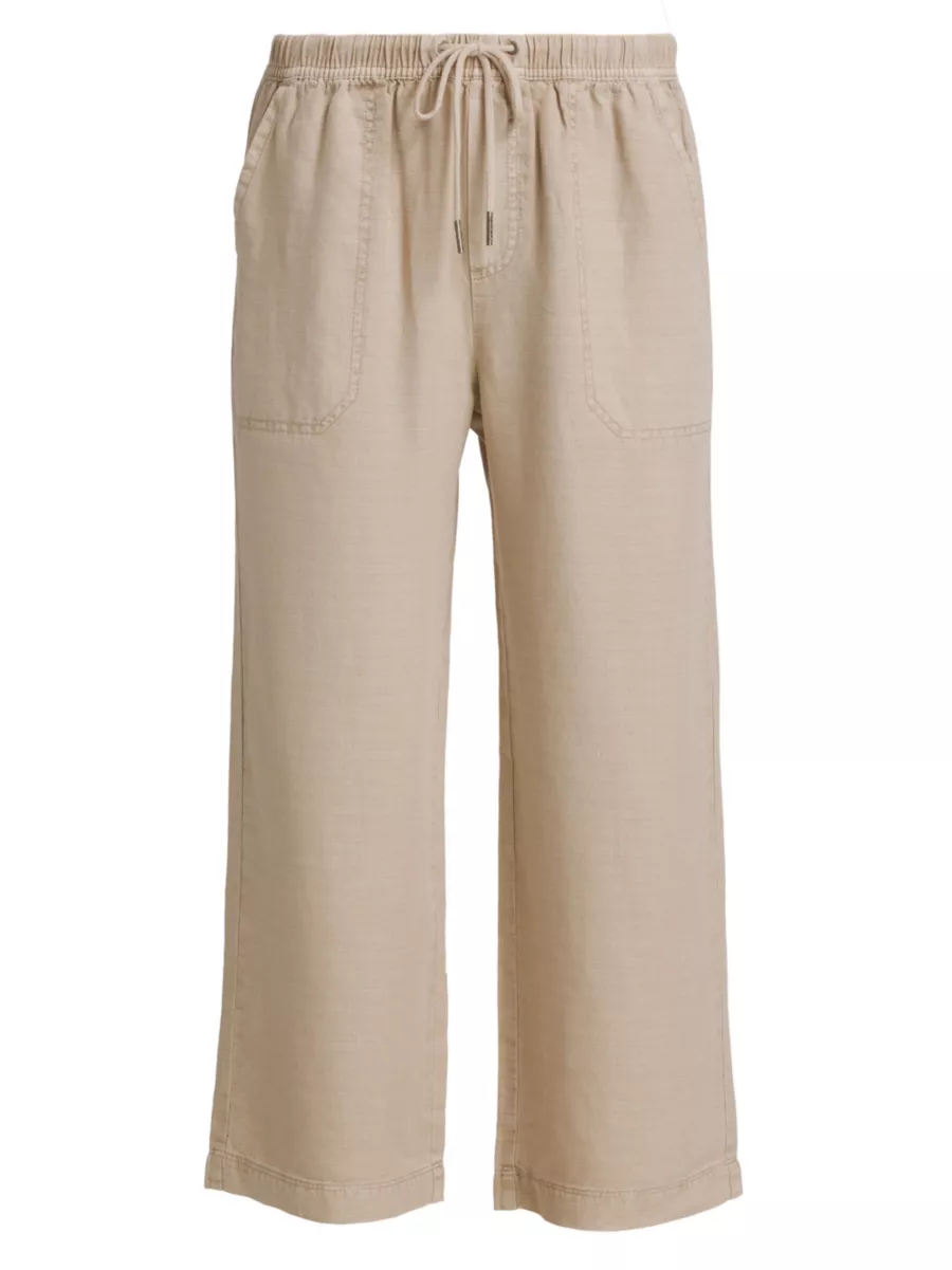 Shop Splendid Angie Drawstring Wide-Leg Crop Pants | Saks Shop Splendid Angie Drawstring Wide-Leg Crop Pants | Saks