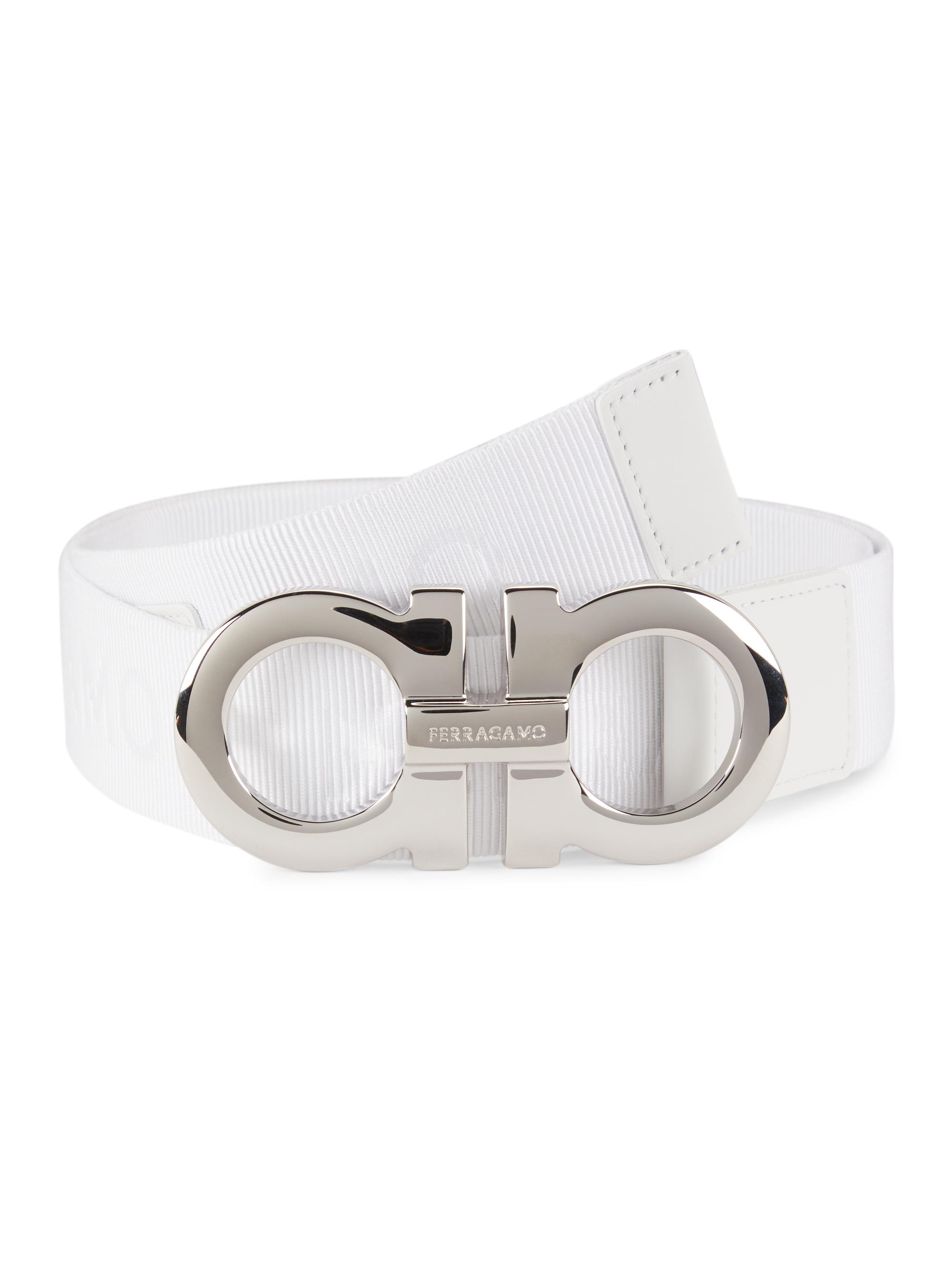silver ferragamo belt