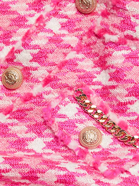 San Francisco Pillow Pink Tweed Sequins
