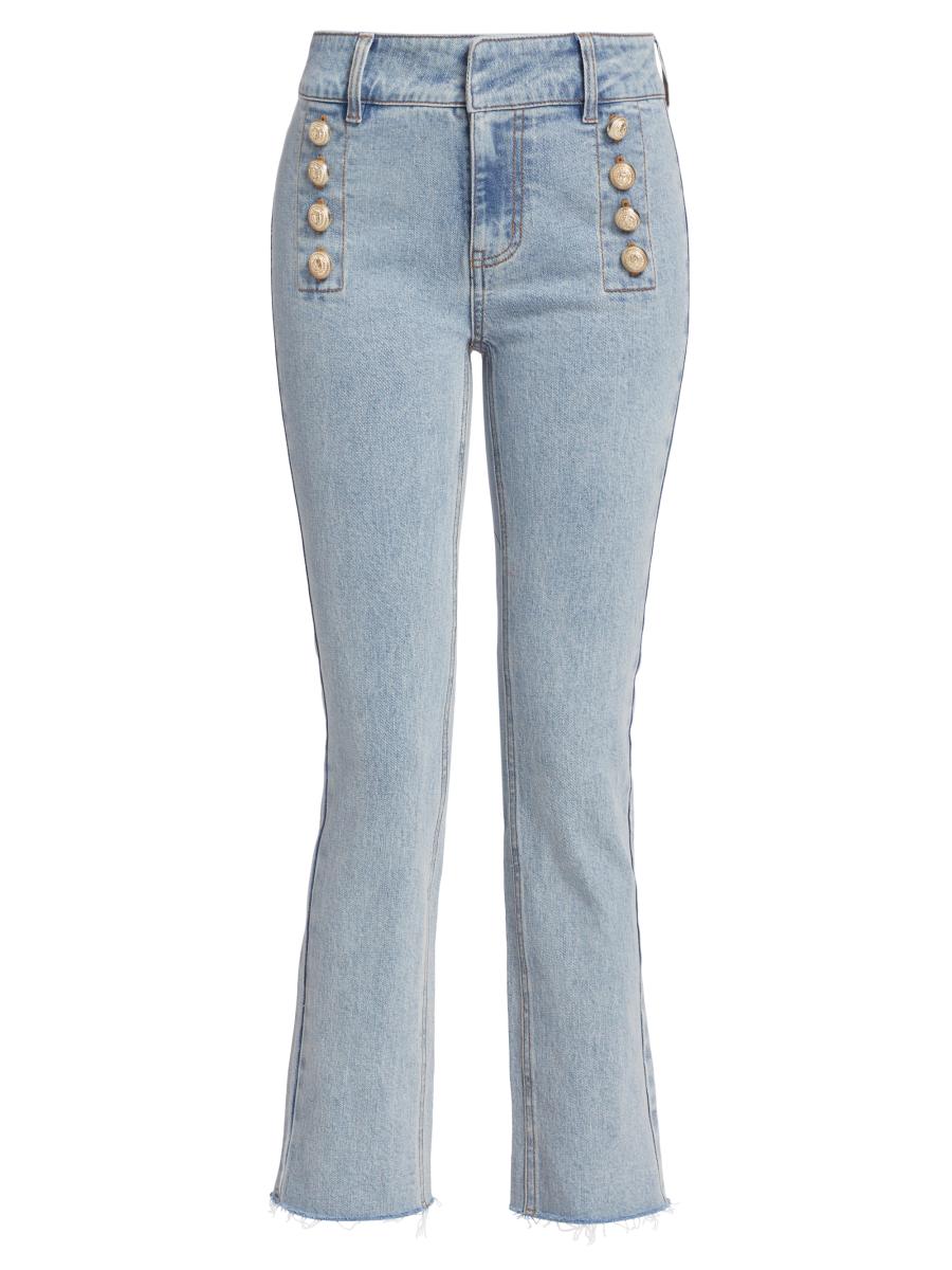 Generation Love Justine Button Fray Denim Pants | Saks Fifth