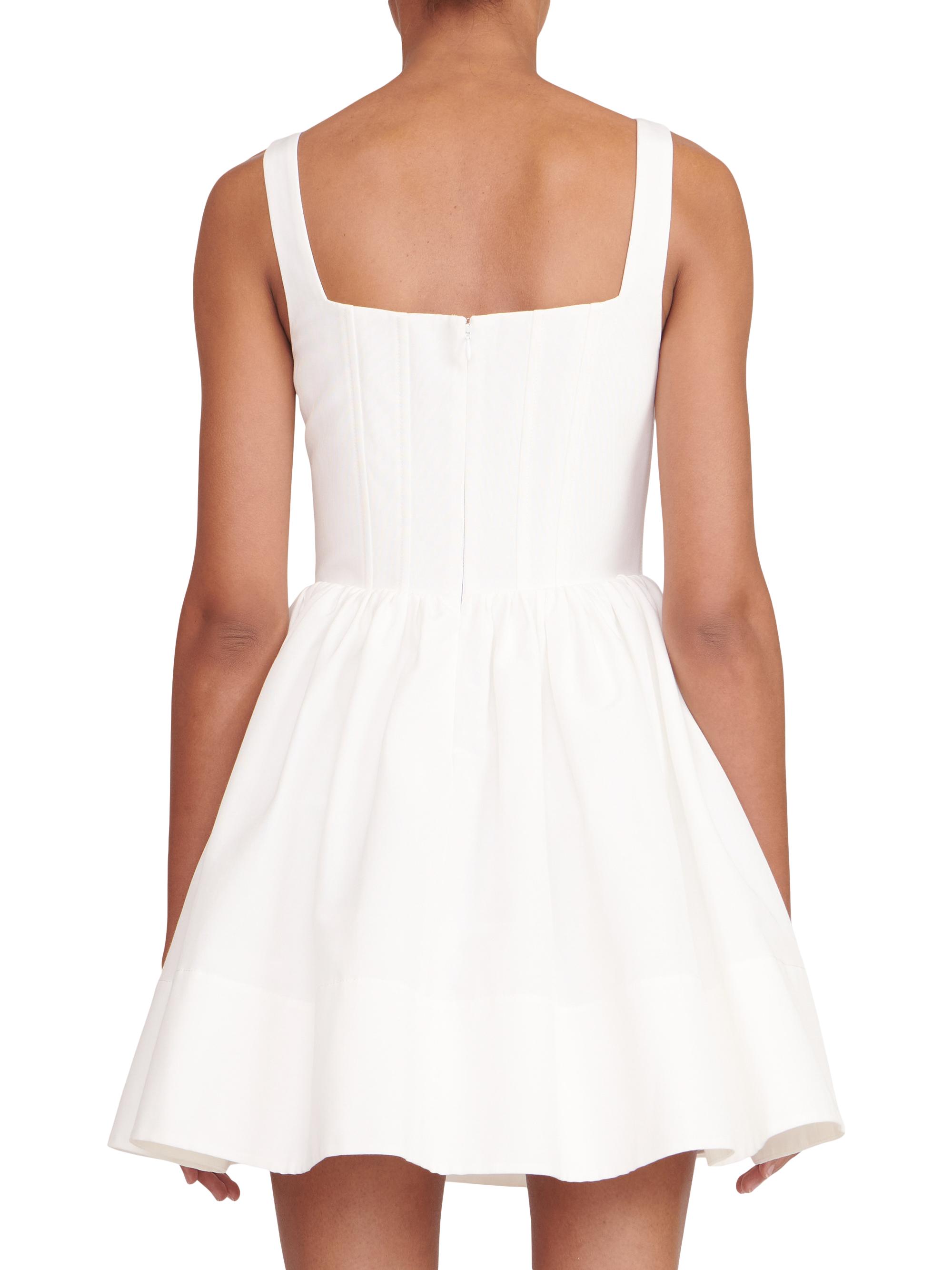 STAUD LANDSCAPE DRESS ドレス　ワンピース　ミニ丈　ホワイト STAUD LANDSCAPE DRESS ドレスワンピースミニ丈ホワイト