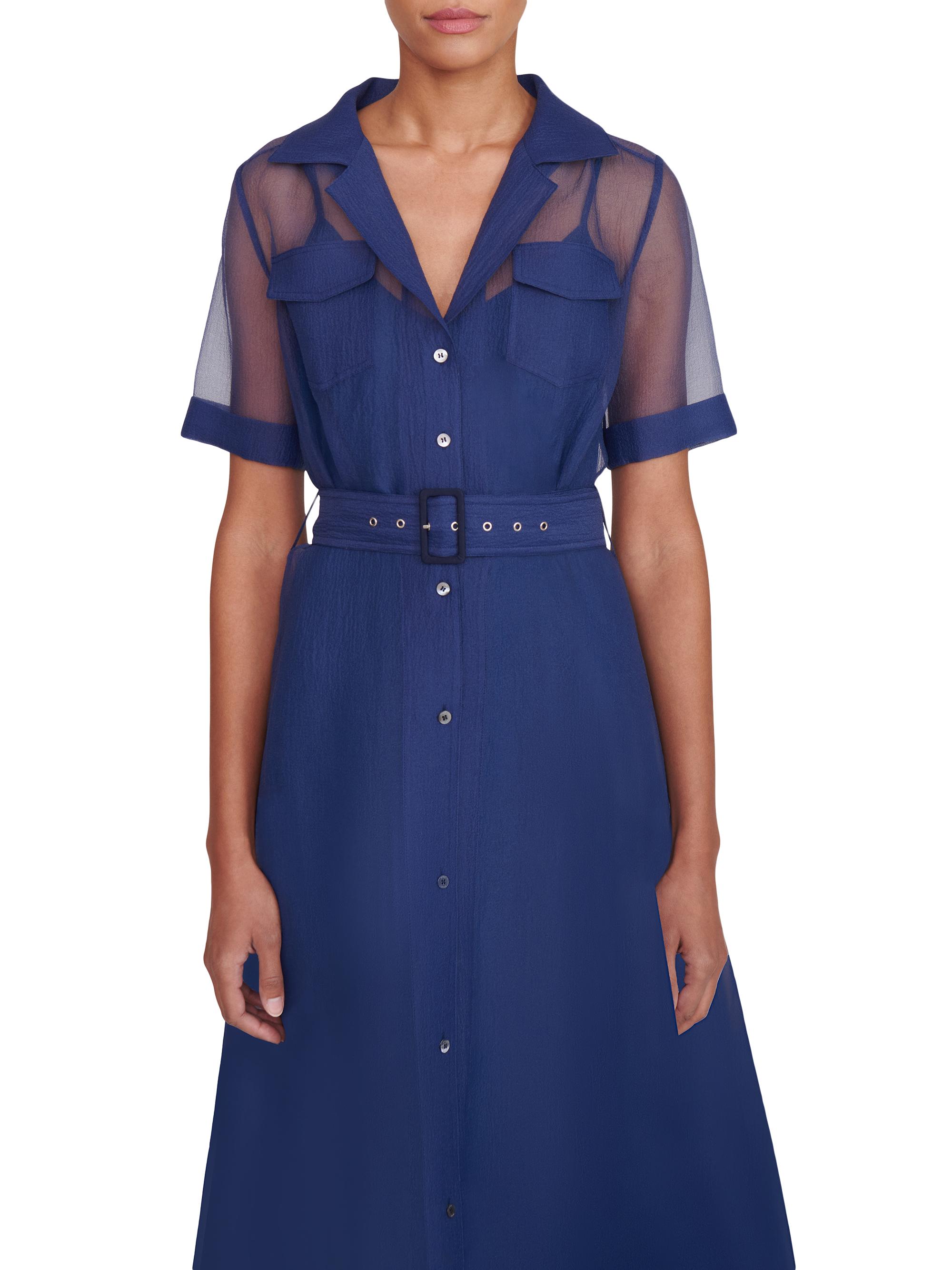 organza maxi shirt dress Organza Maxi Shirt Dress