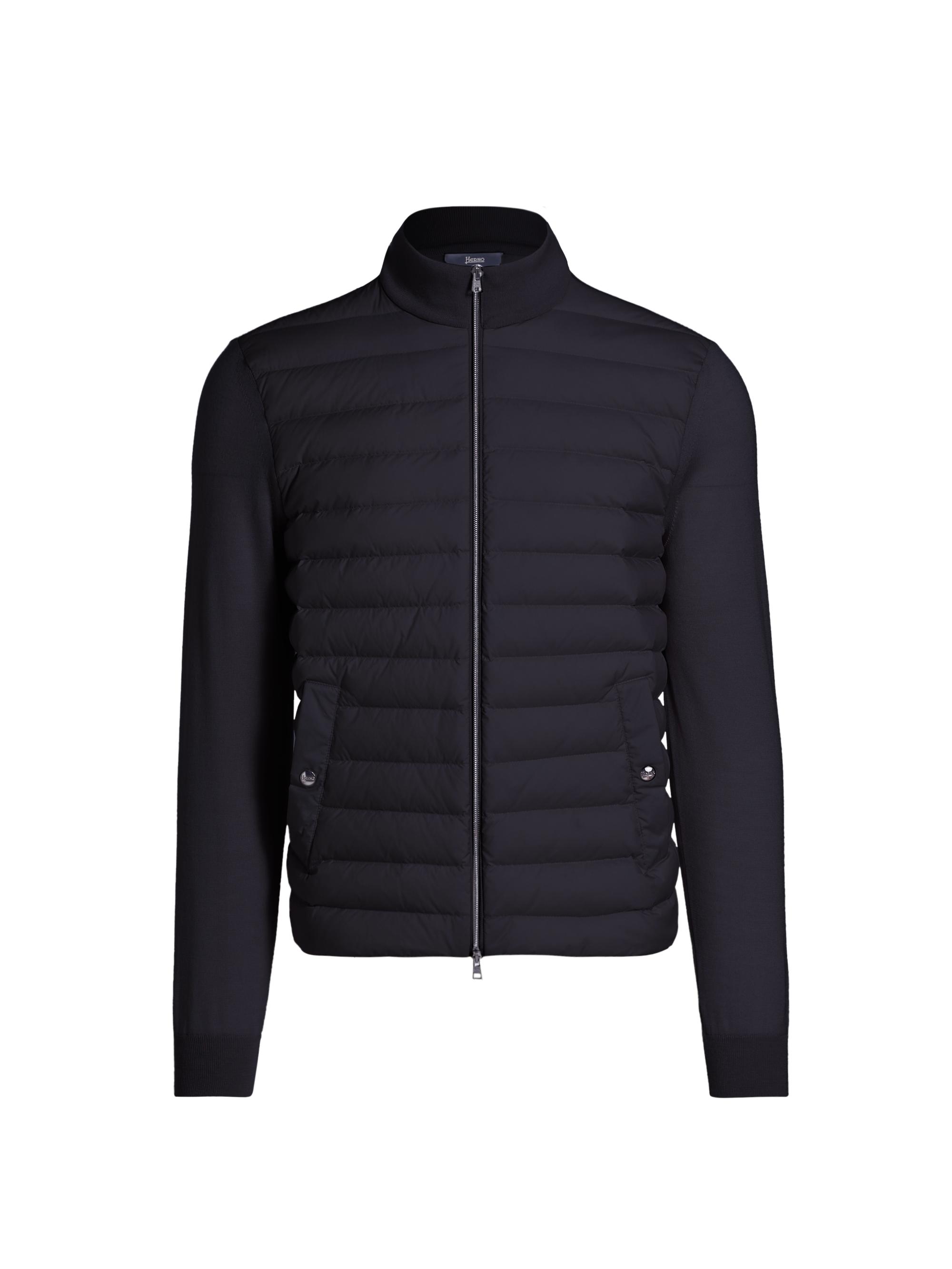 Herno Men's Wool & Silk-Blend Down Jacket - Navy