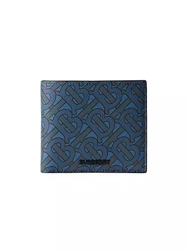 Burberry Monogram Bi-Fold Wallet - Blue