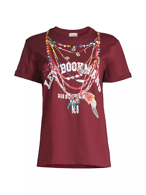 T Shirt With Necklace Print