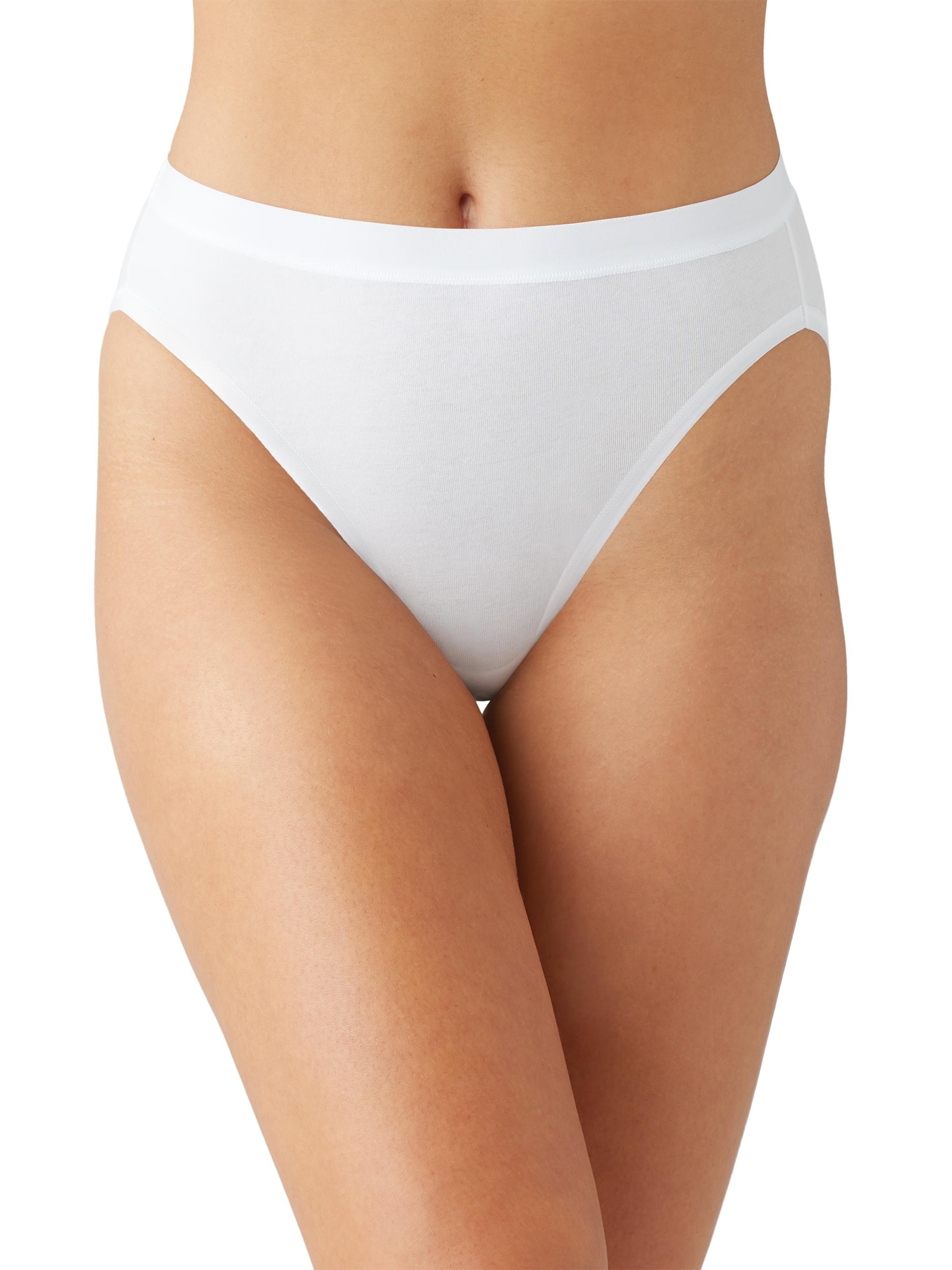 Wacoal Women's Understated Cotton High-Cut Brief - White