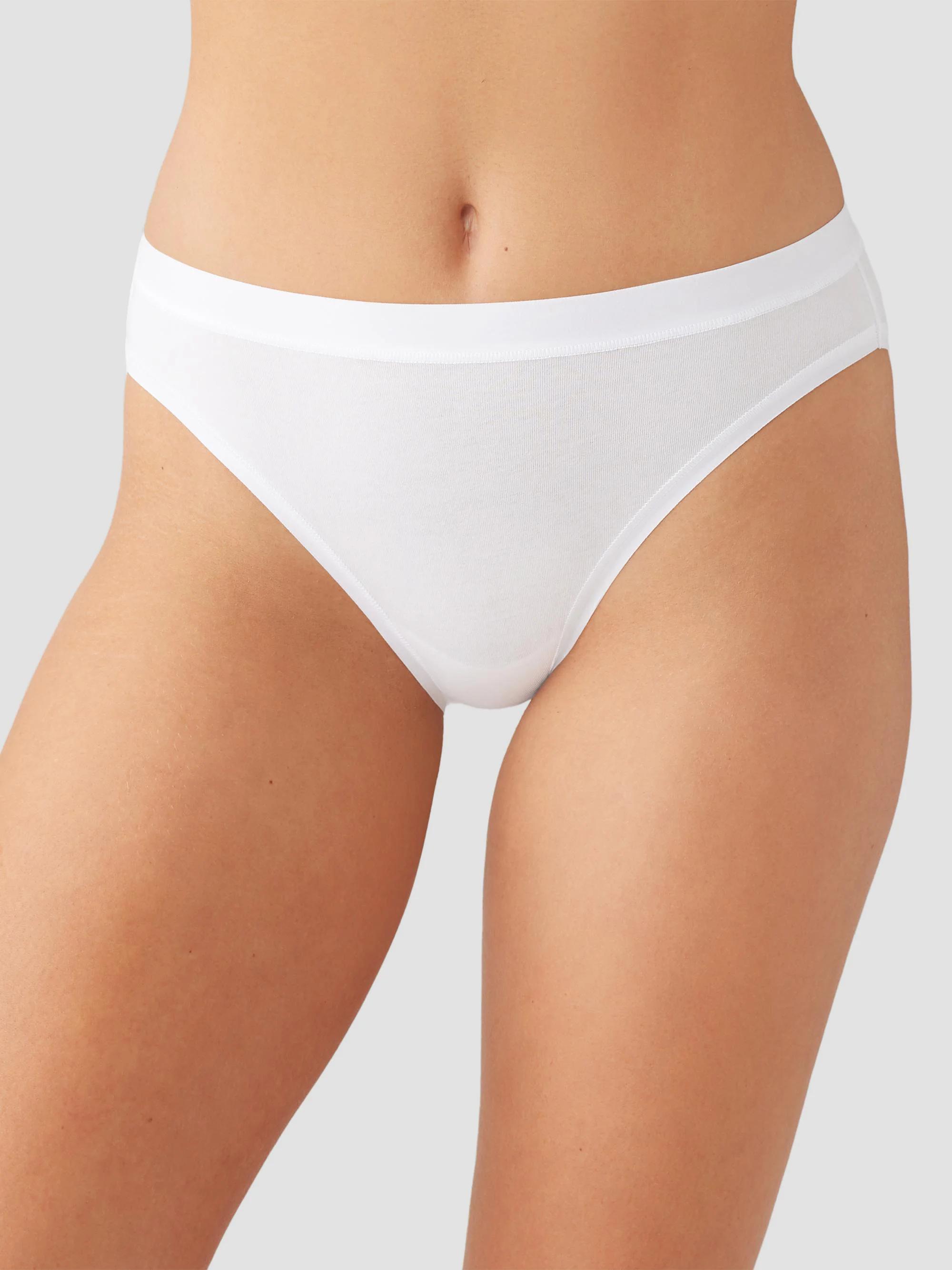 Wacoal Women's Understated Cotton Bikini Briefs - White - Size 18