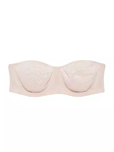 Women's Minimizer Unlined Bandeau Strapless Bra with Underwire