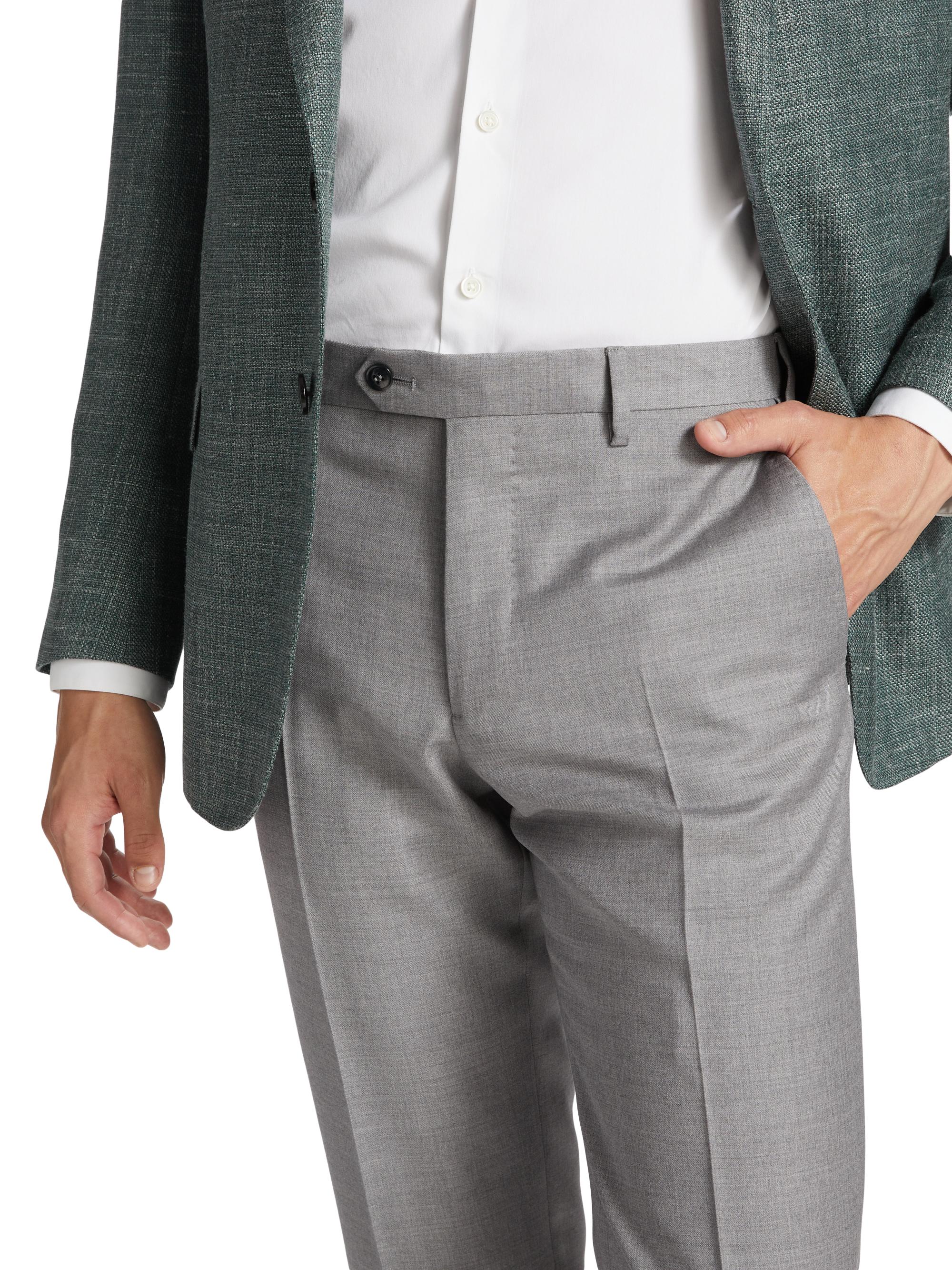 Giorgio Armani GA Wool Trousers | Saks Fifth Avenue