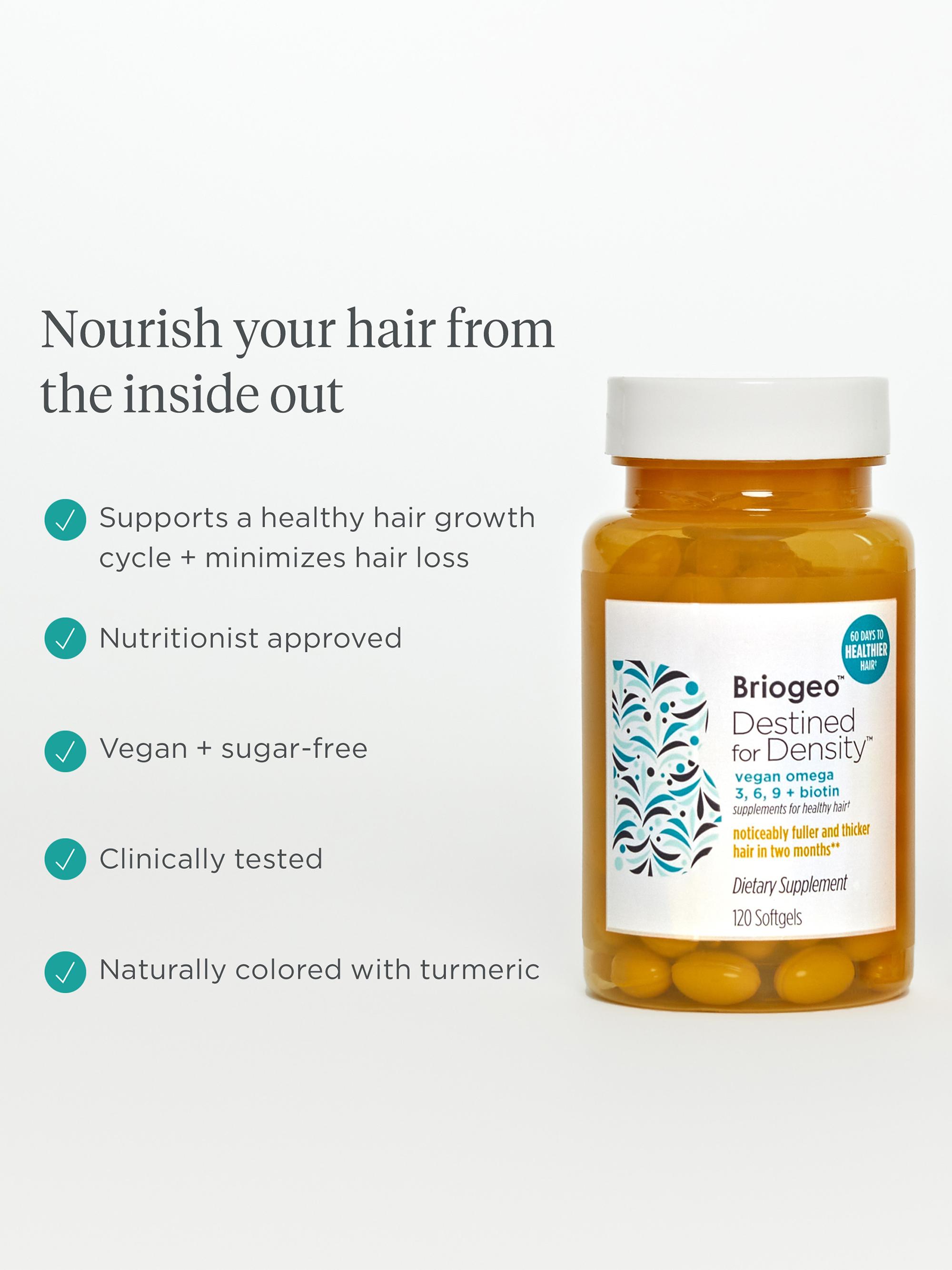 Briogeo Women's Destined For Density Vegan Omega 3, 6, 9 + Biotin Supplements For Healthy Hair