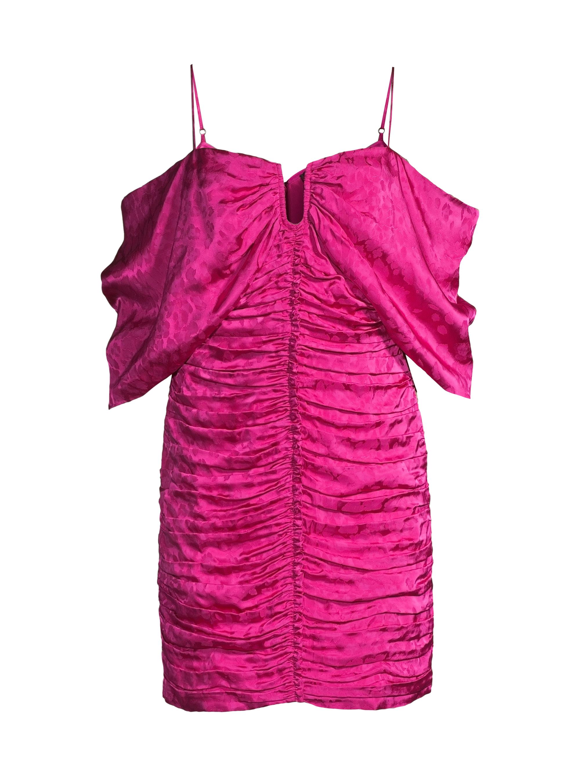 Ungaro Women's Jessa Ruched Jacquard Minidress - Pink Tulip