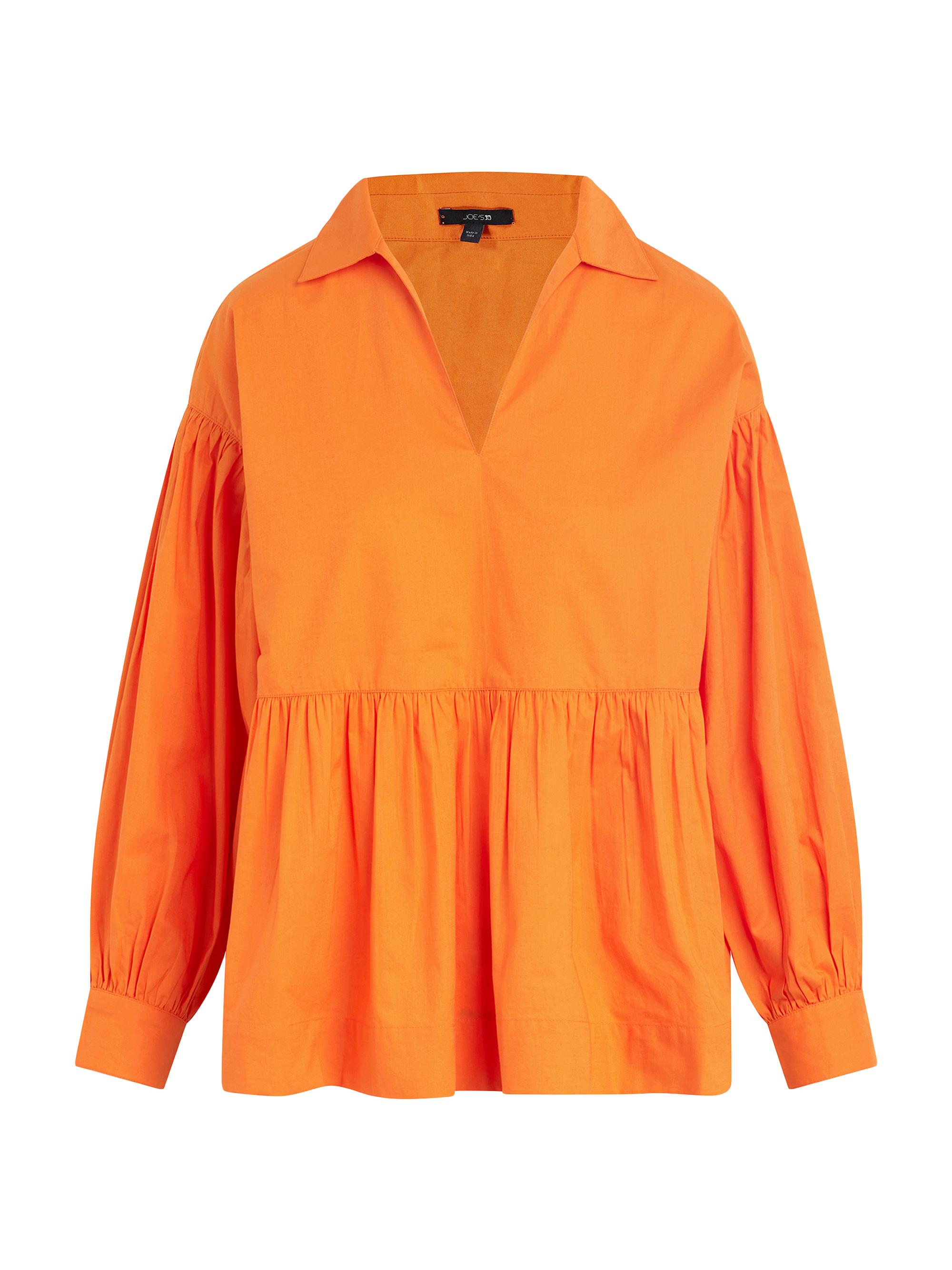 Joe's Jeans Women's Leni Collared Blouse - Sun Orange