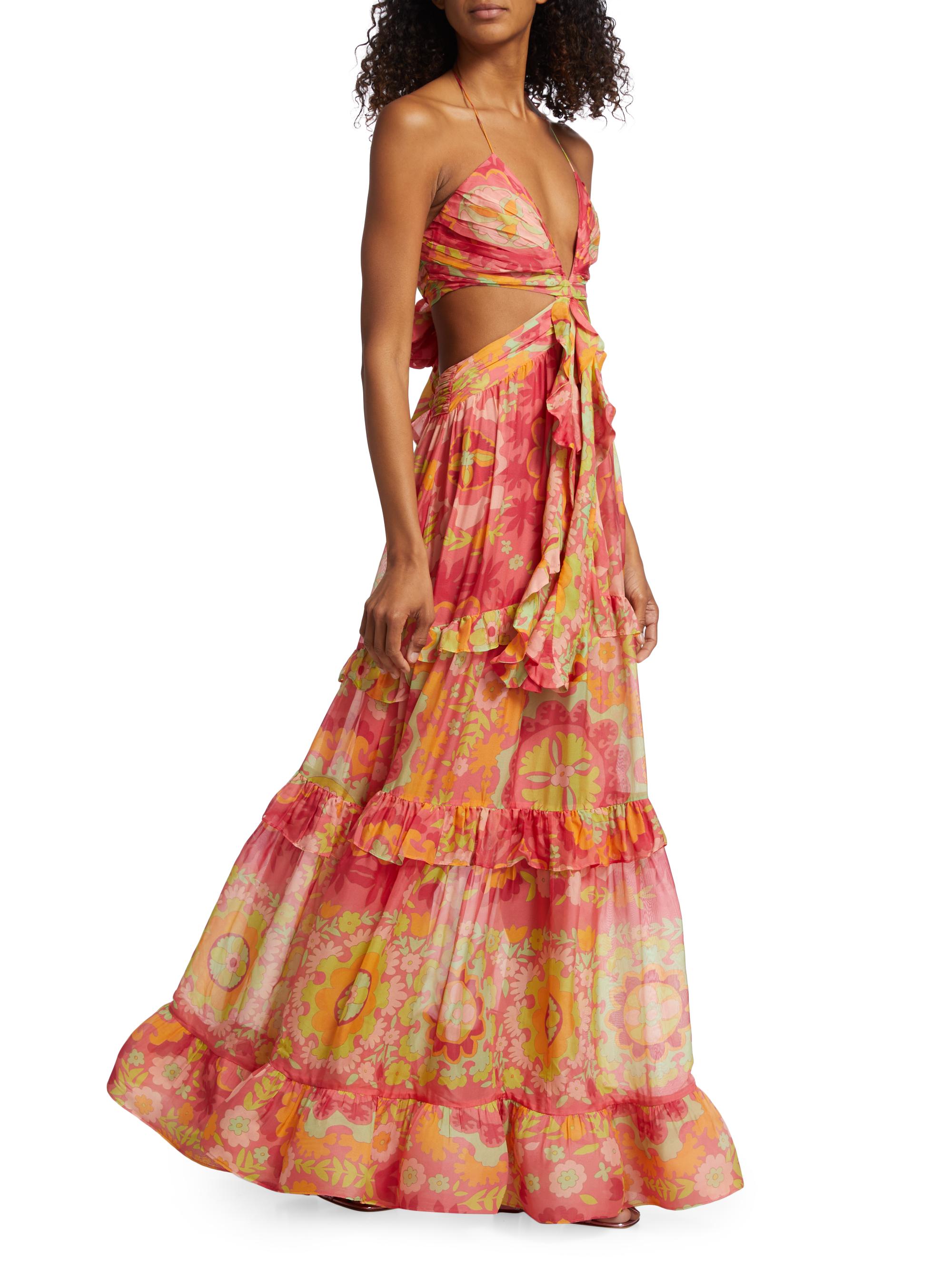 Alexis Freya Silk Cut-Out Maxi Dress | Saks Fifth Avenue