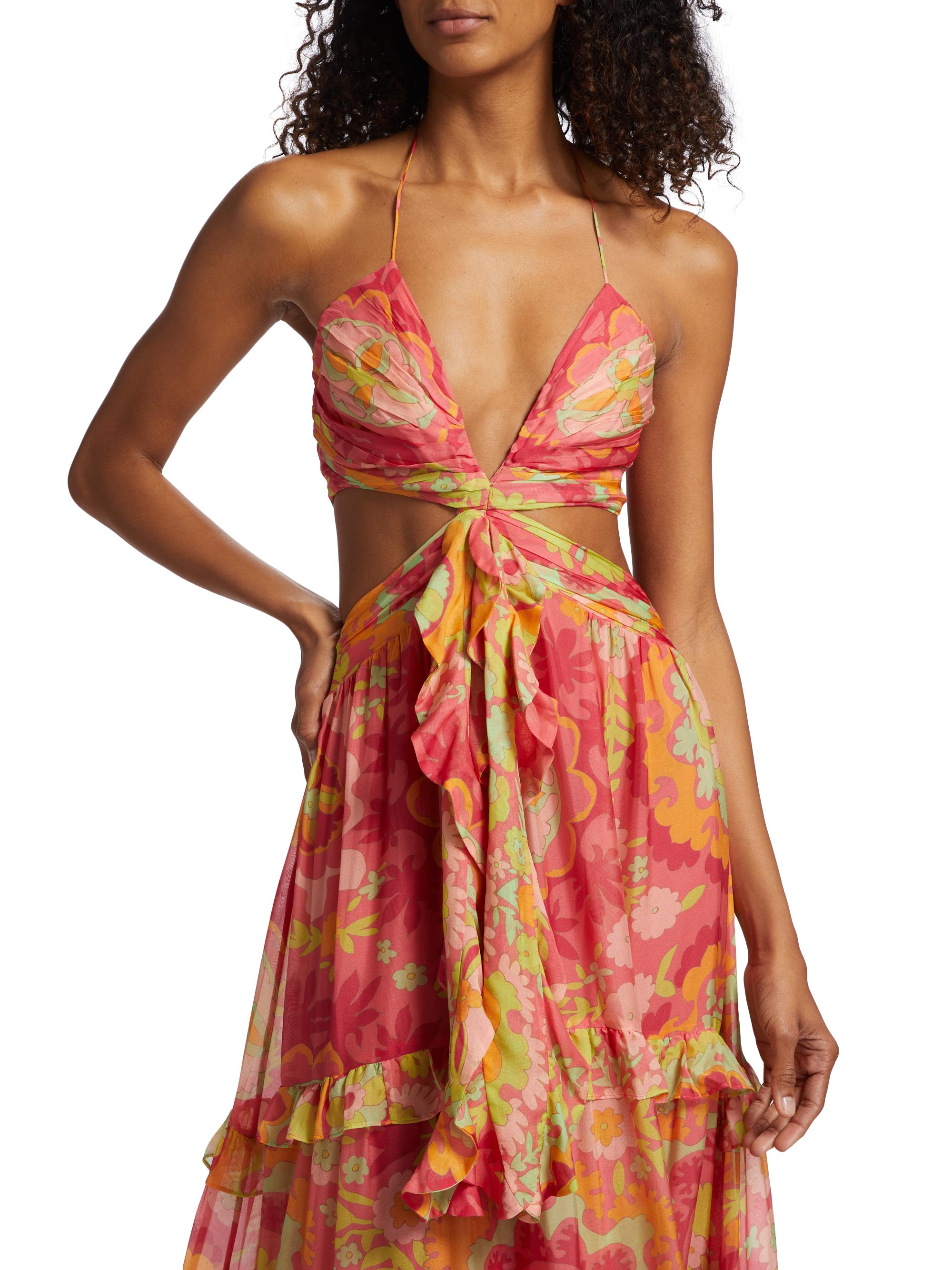 Alexis Freya Silk Cut-Out Maxi Dress | Saks Fifth Avenue