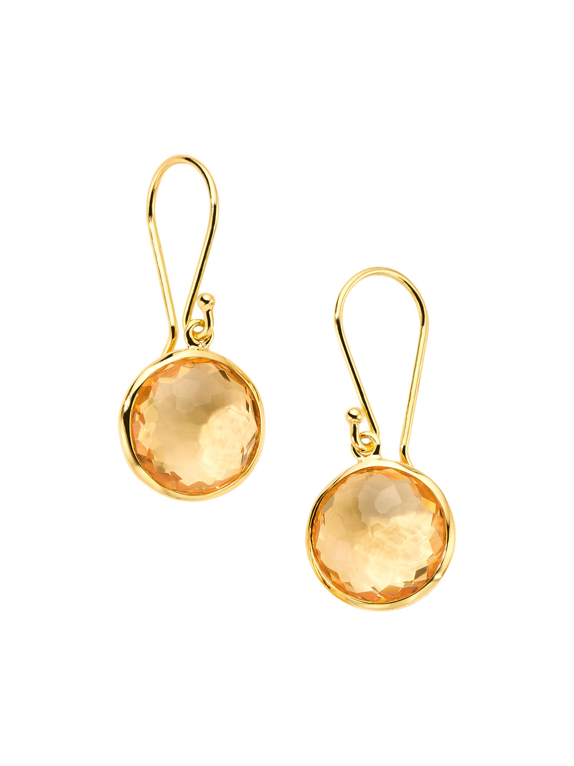Ippolita Women's Lollipop 18K Yellow Gold & Honey Citrine Mini Drop Earrings - Honey Citrine
