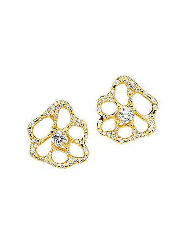 Stardust 18K Yellow Gold & 0.3 TCW Diamond Stud Earrings