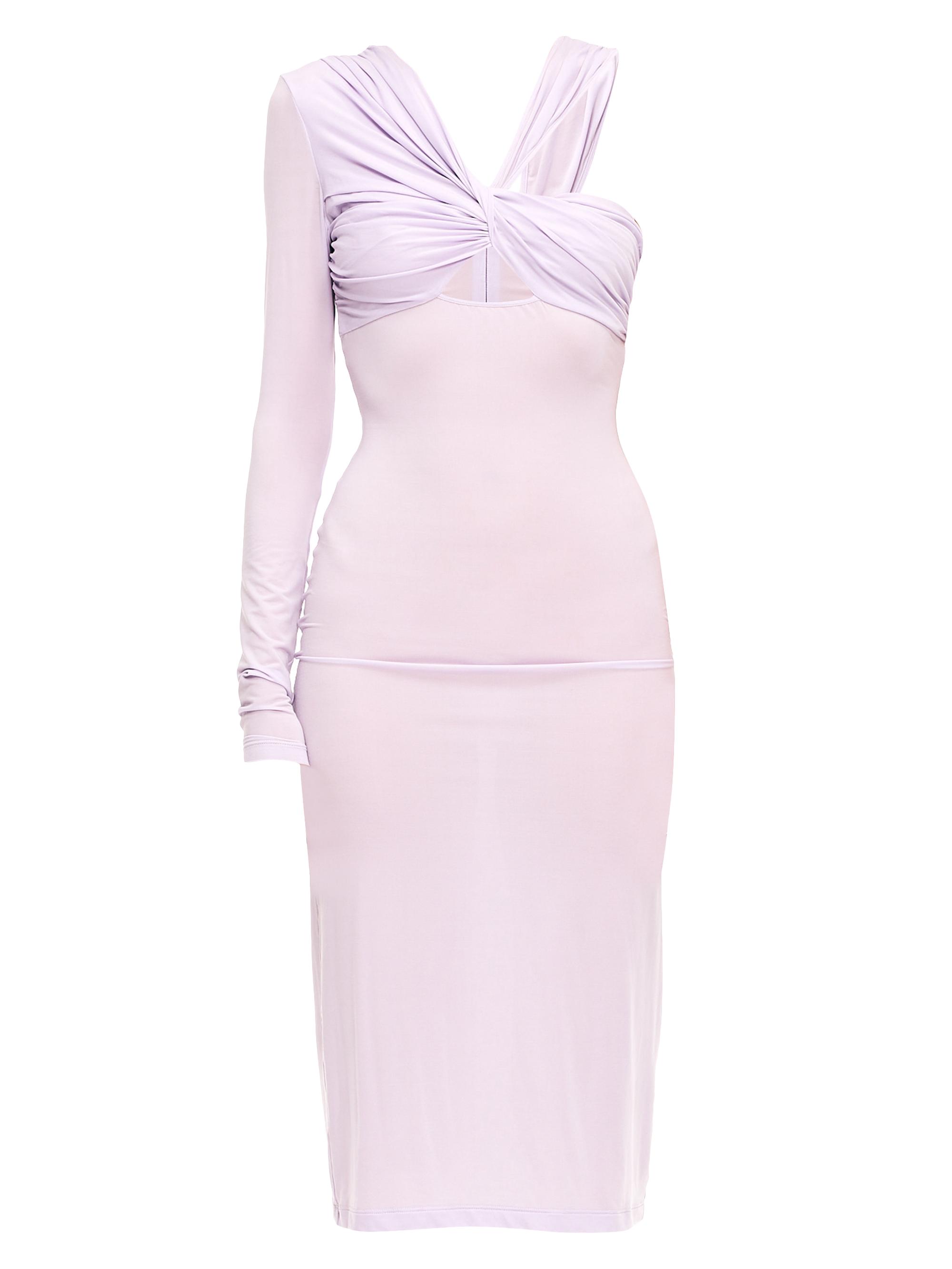 Nensi Dojaka Women's One-Sleeve Twist-Front Midi-Dress - Lavendula