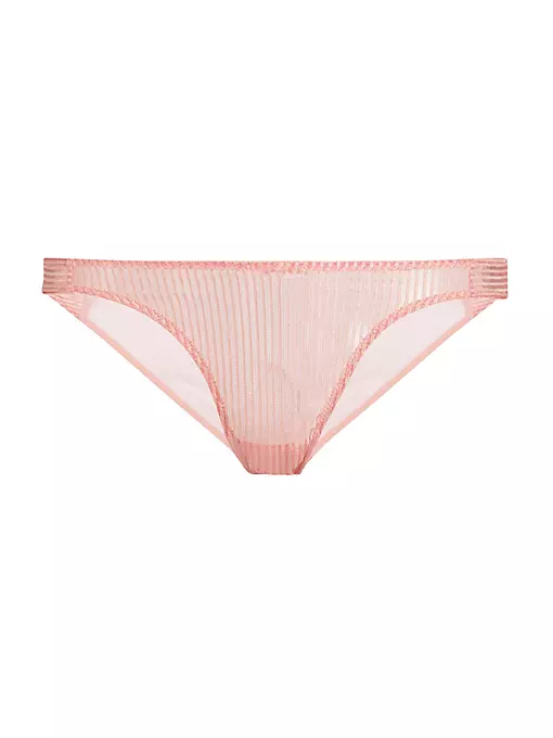 Kiki de Montparnasse - Sheer Striped Lace Bikini Briefs