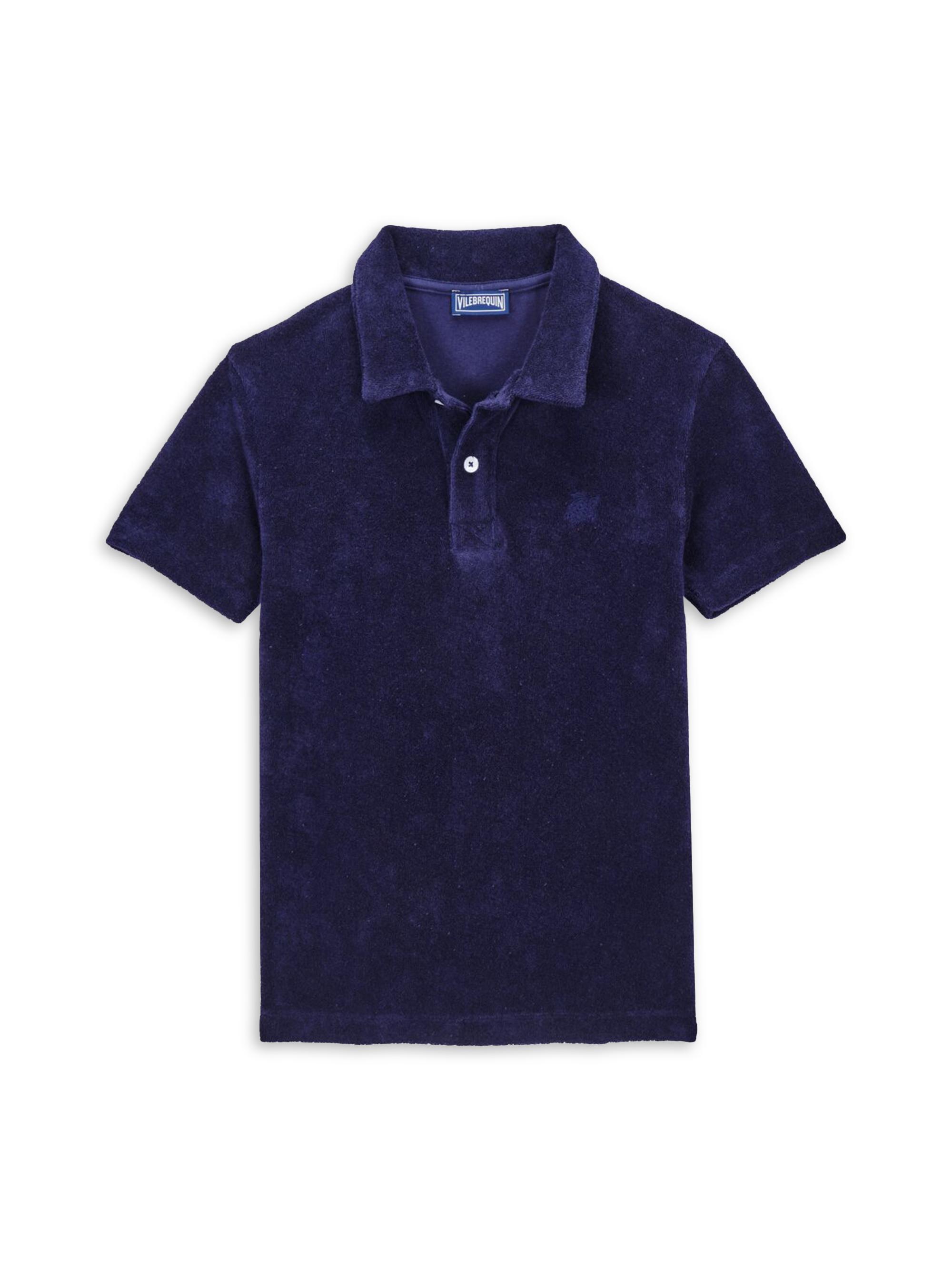 Vilebrequin Little Boy's & Boy's Terry Polo Shirt - Bleu Marine