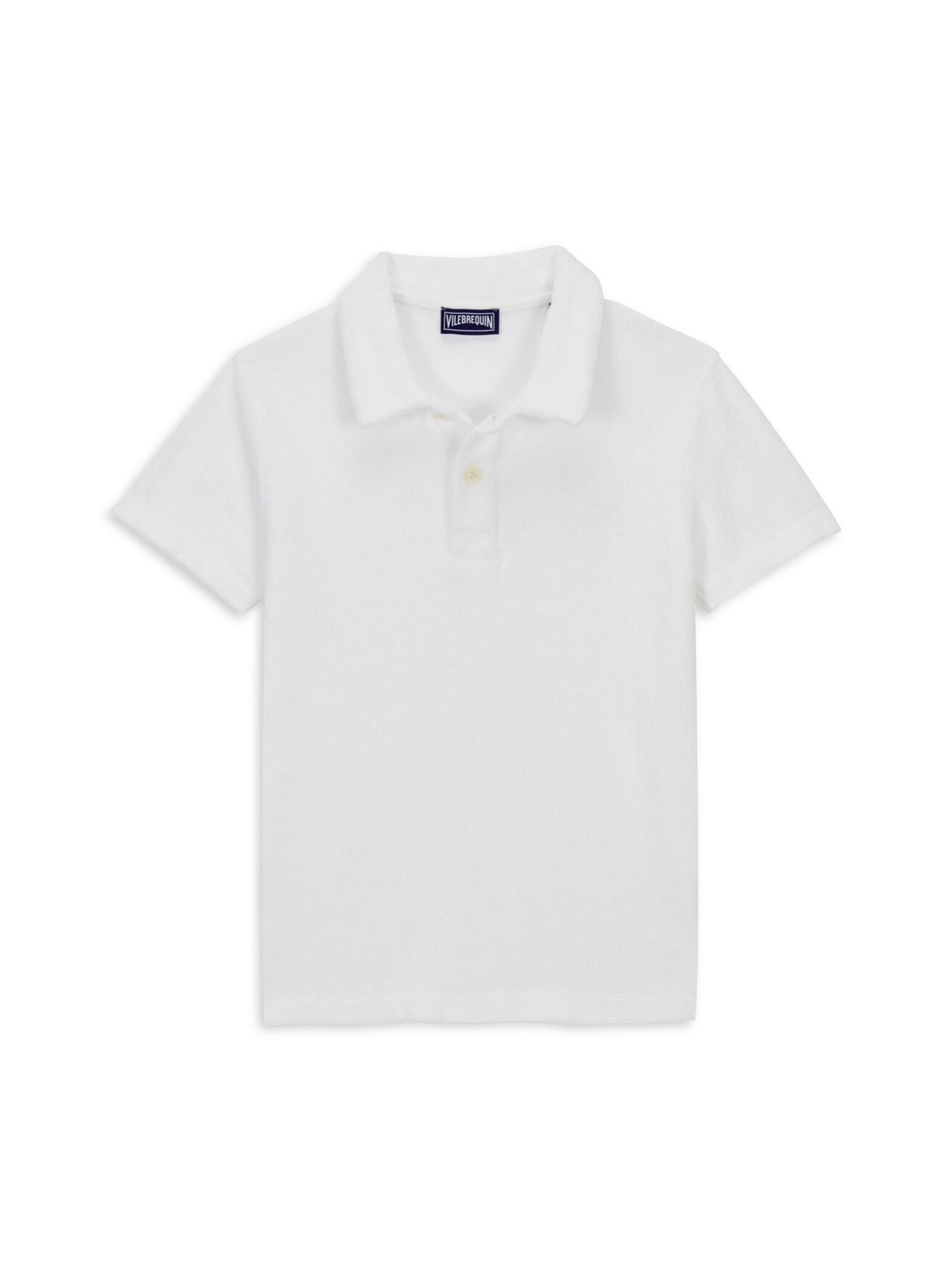 Vilebrequin Little Boy's & Boy's Terry Polo Shirt - White | Thumbnail 4