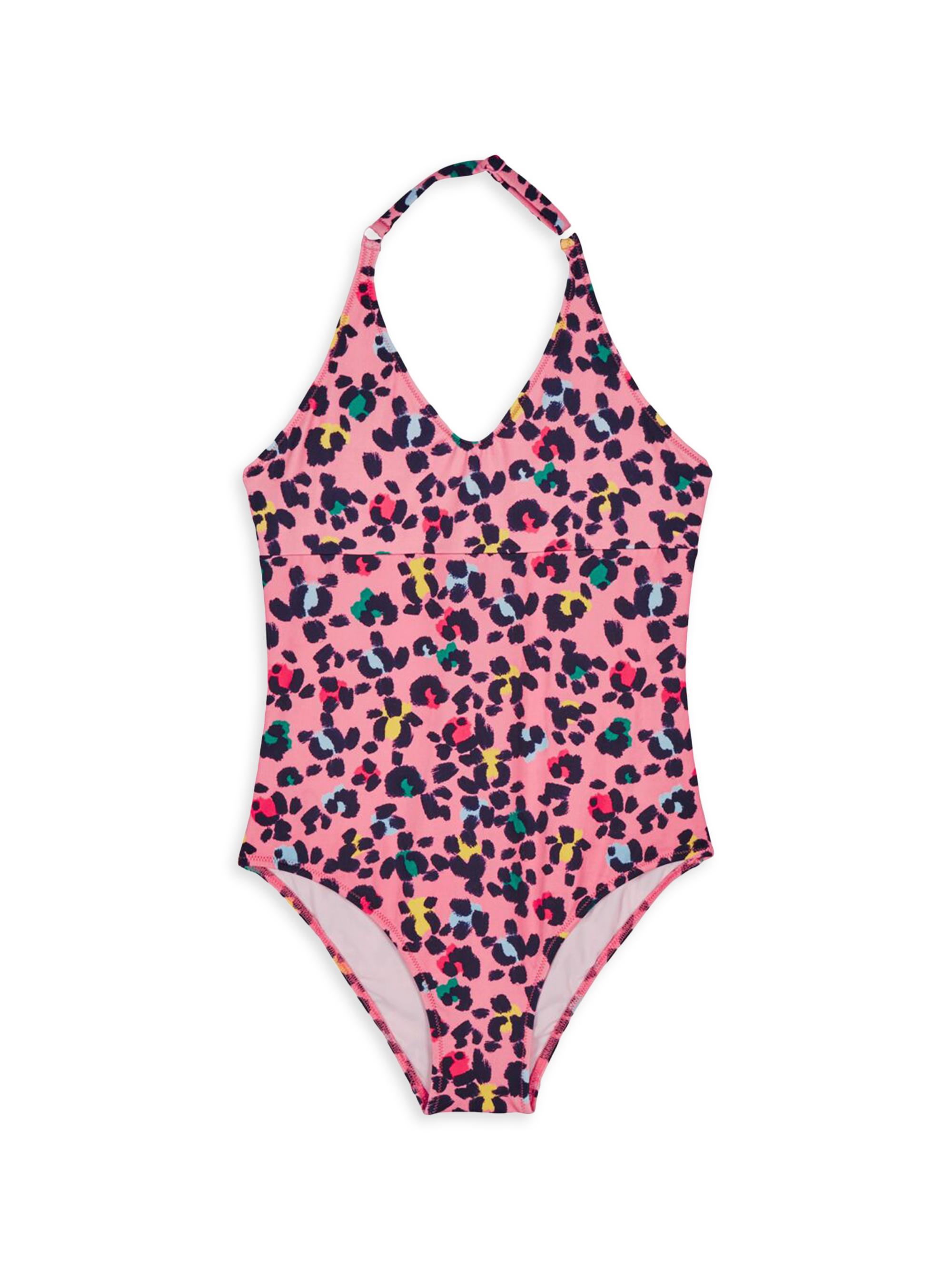Vilebrequin Little Girl's & Girl's Turtles Leopard Print One-Piece Swimsuit - Bonbon