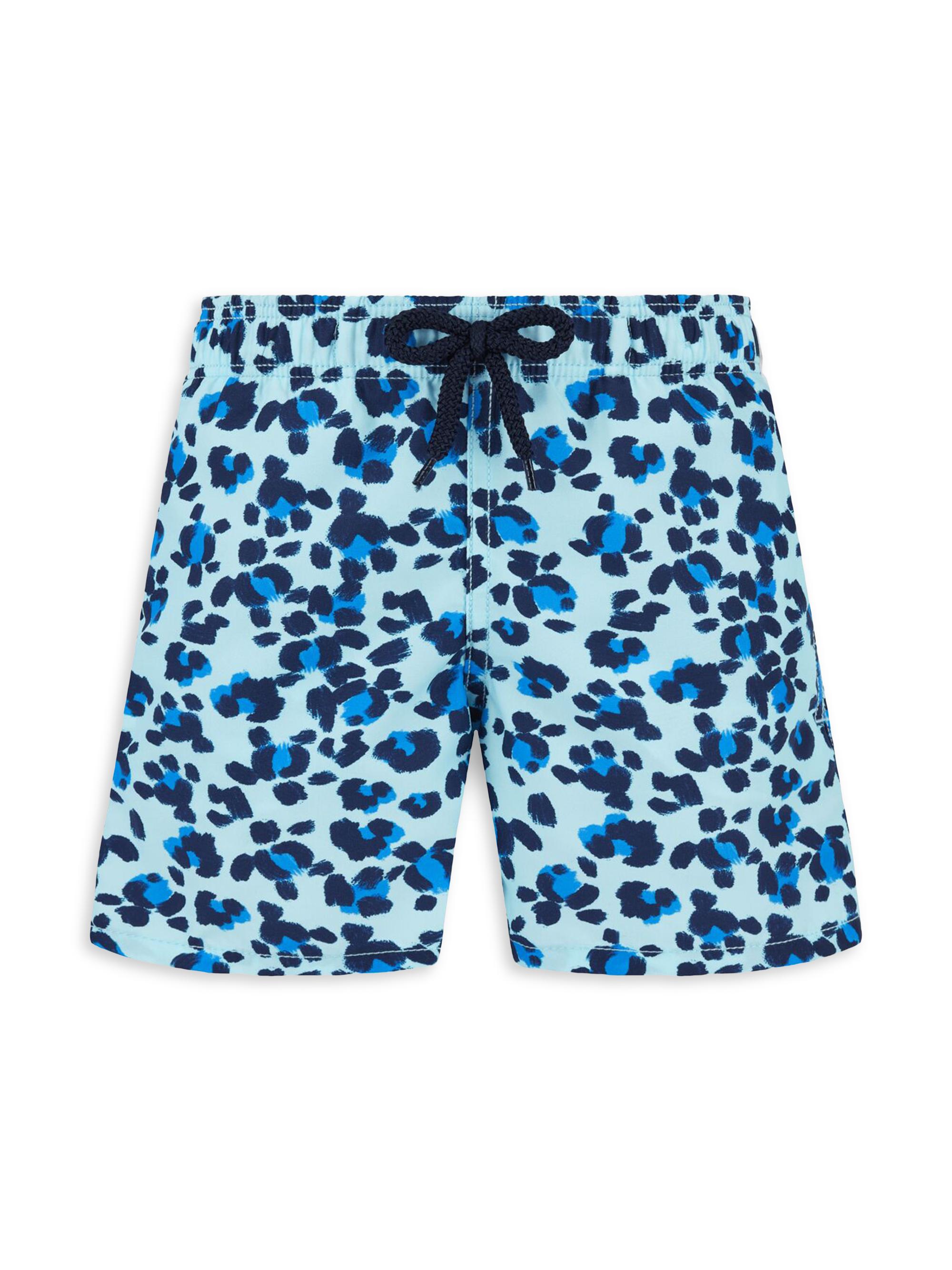 Vilebrequin Little Boy's & Boy's Turtles Leopard Print Swim Trunks - Thalassa