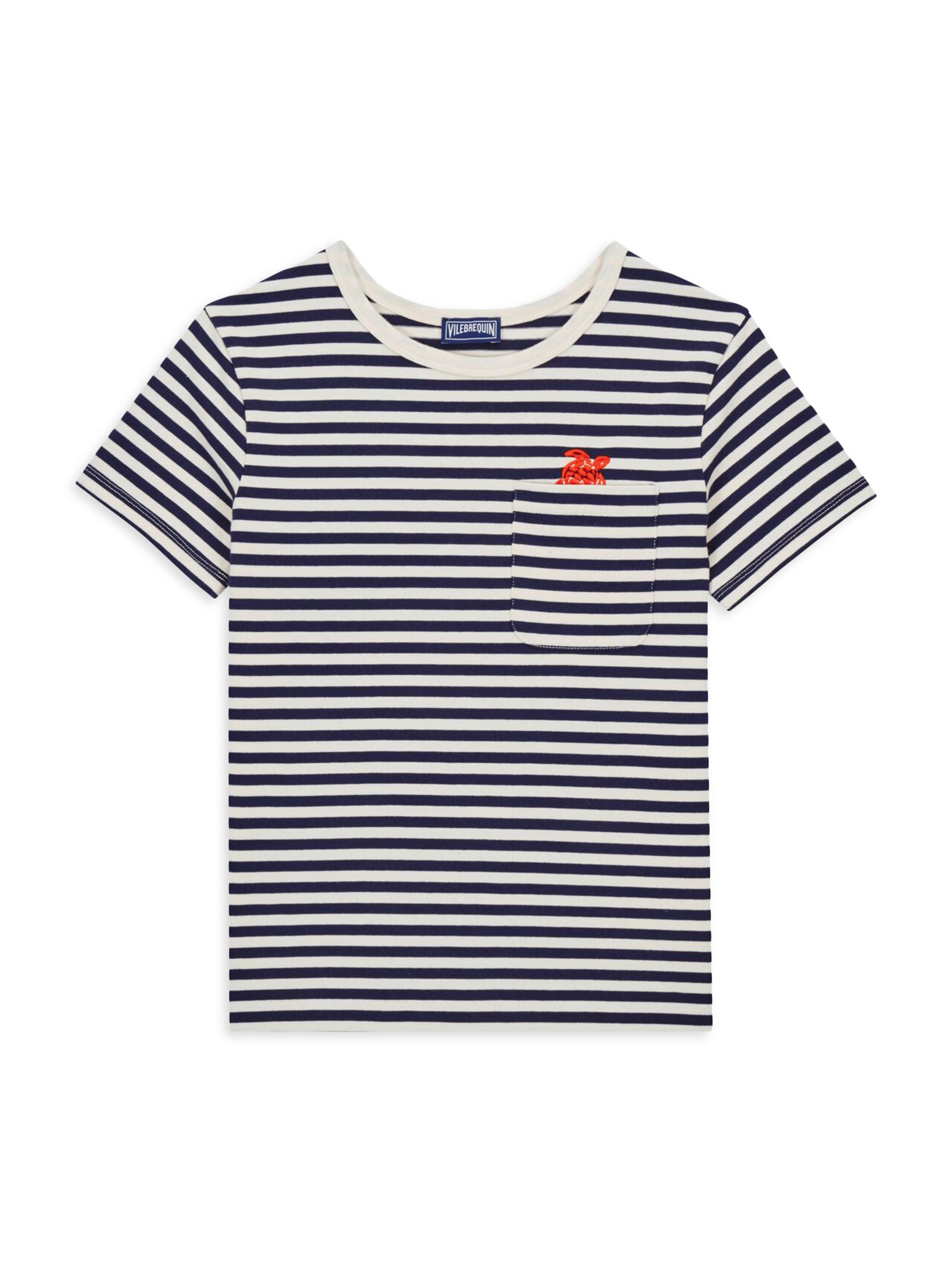 Vilebrequin Little Boy's & Boy's Striped Cotton Jersey T-Shirt - Marine Blanc