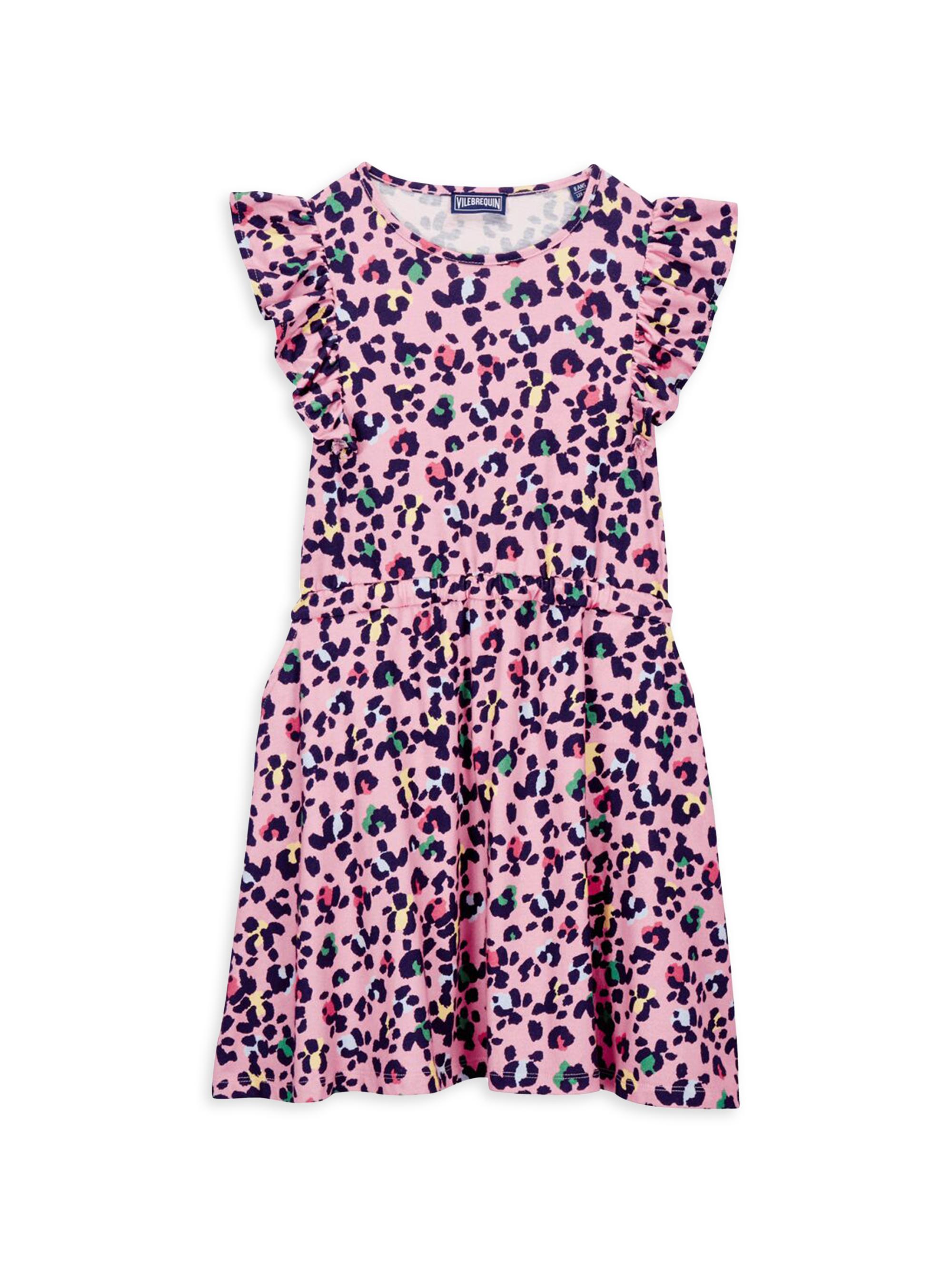 Vilebrequin Little Girl's & Girl's Multicolor Leopard Print Dress - Bonbon