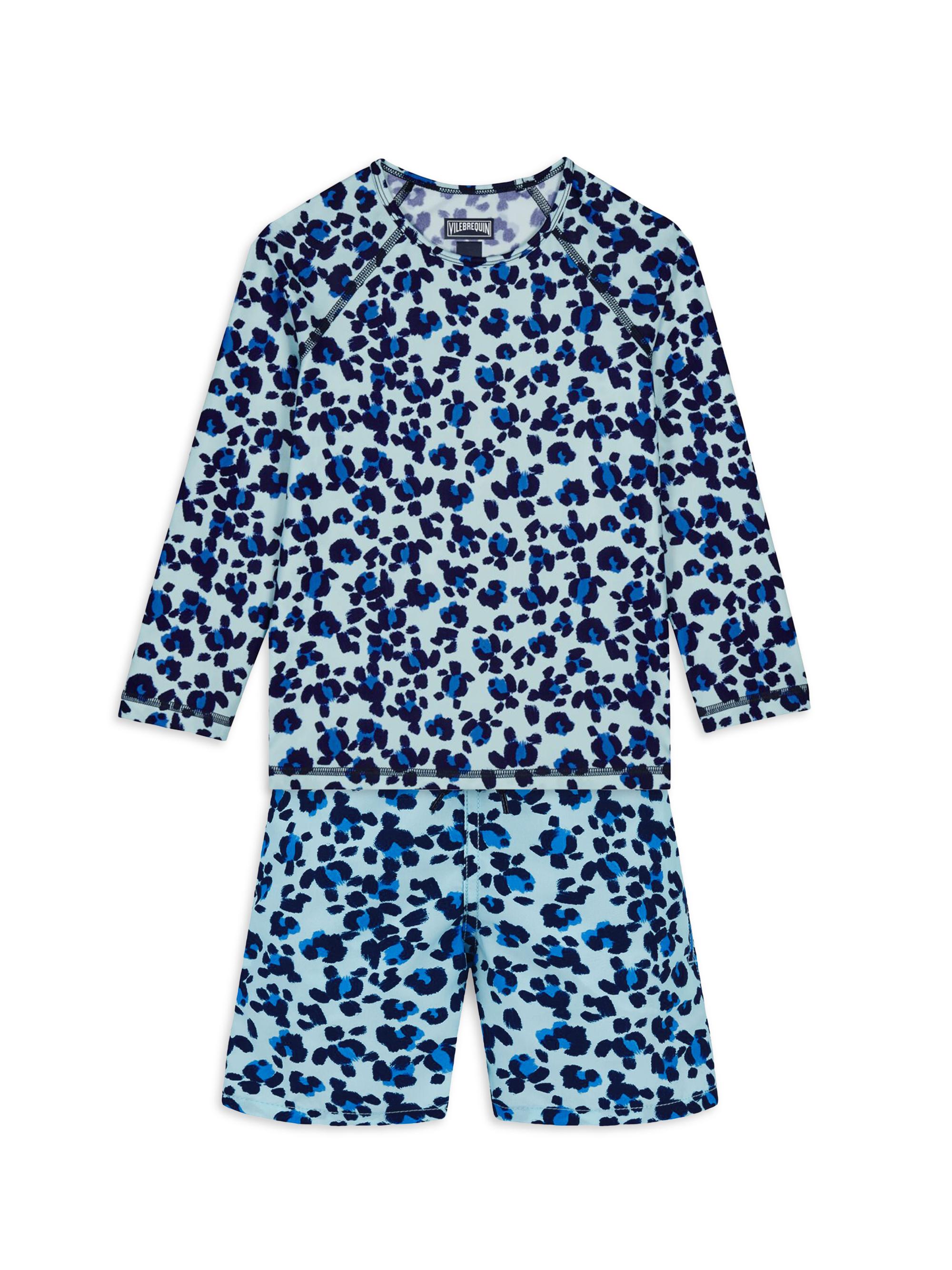 Vilebrequin Little Boy's & Boy's Turtles Leopard Print Long-Sleeve Rash ...