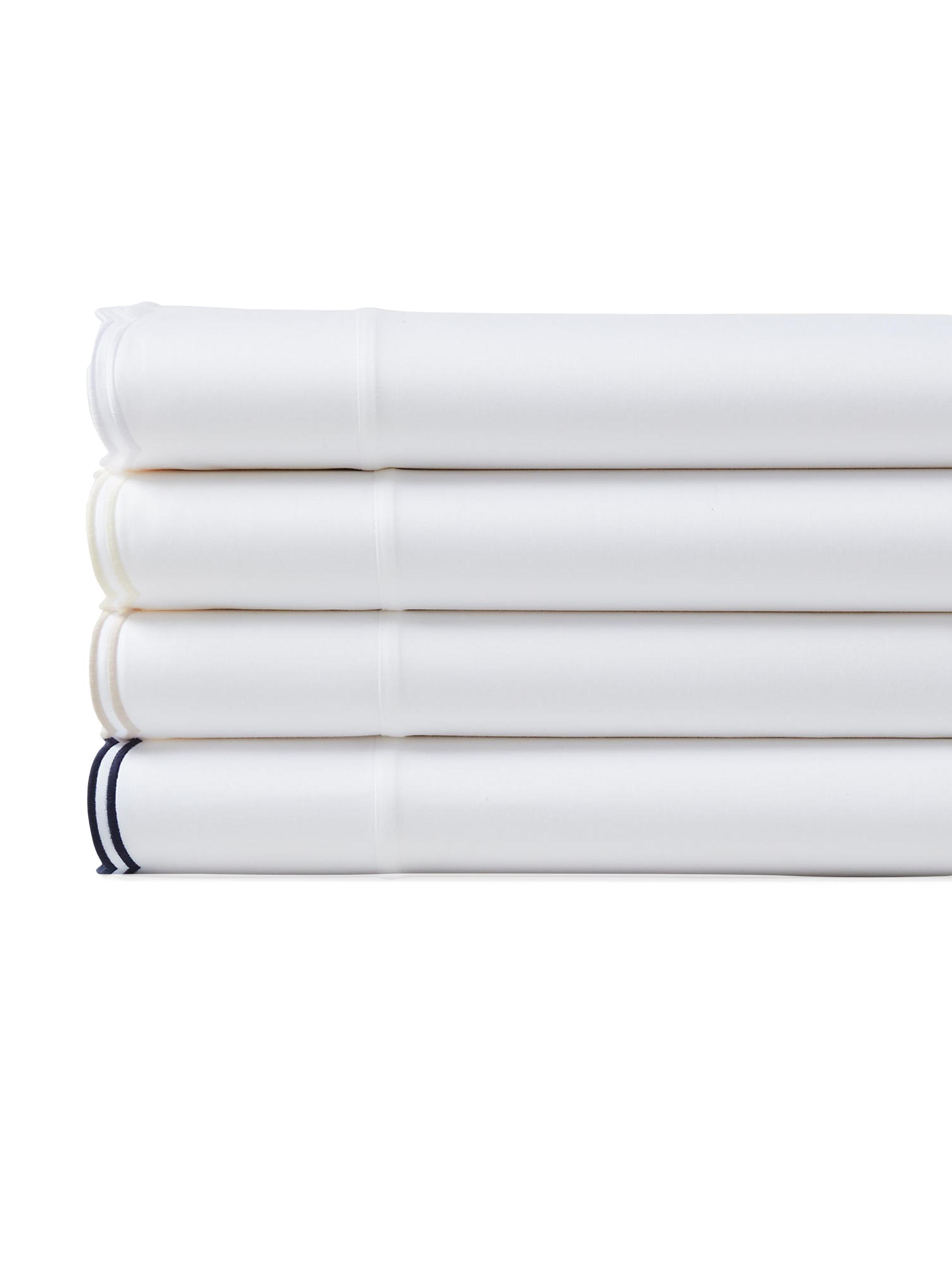 Ralph Lauren Malin Scallop Sateen Flat Sheet - White Queen | Thumbnail 2