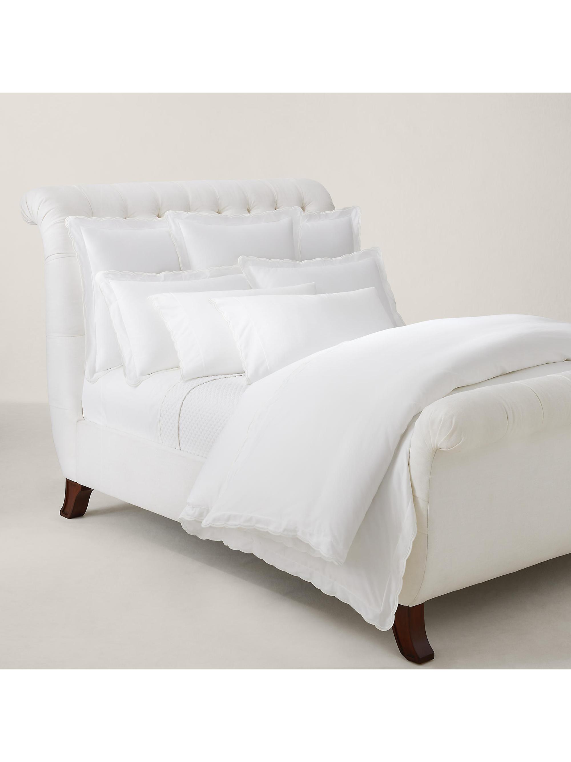 Ralph Lauren Malin Scallop Sateen Flat Sheet - White Queen | Thumbnail 3