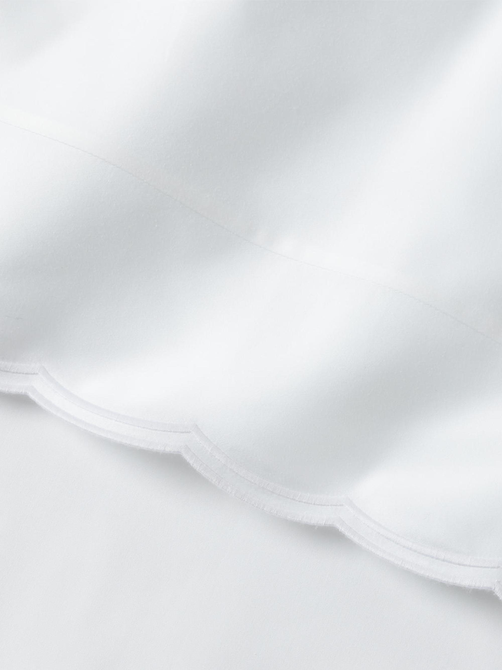 Ralph Lauren Malin Scallop Sateen Flat Sheet - White Queen | Thumbnail 6