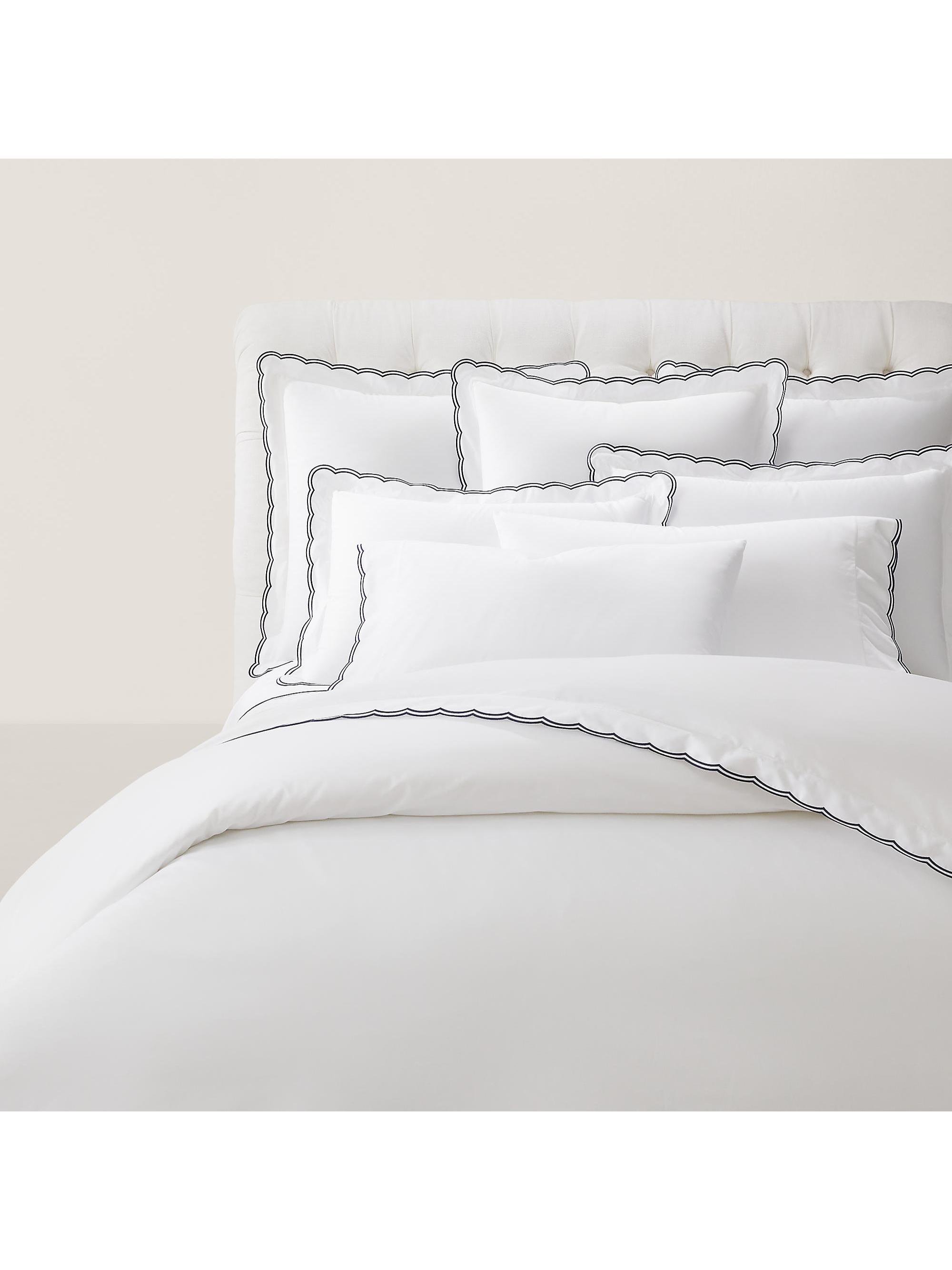 Ralph Lauren Malin Scallop Cotton Sateen Duvet Cover | Saks Fifth