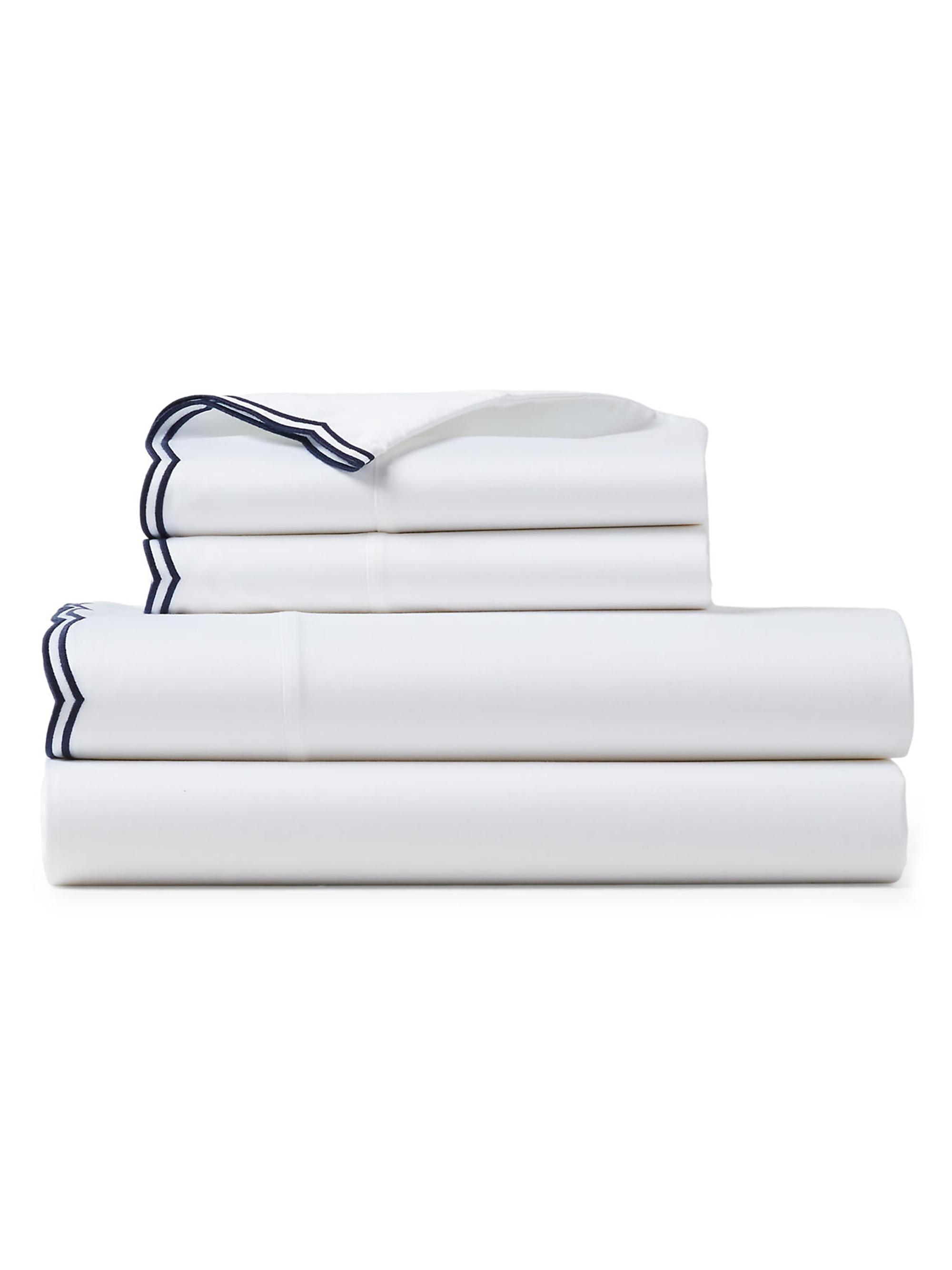 Ralph Lauren Organic Cotton Sateen Malin Pillowcase Set - Navy King
