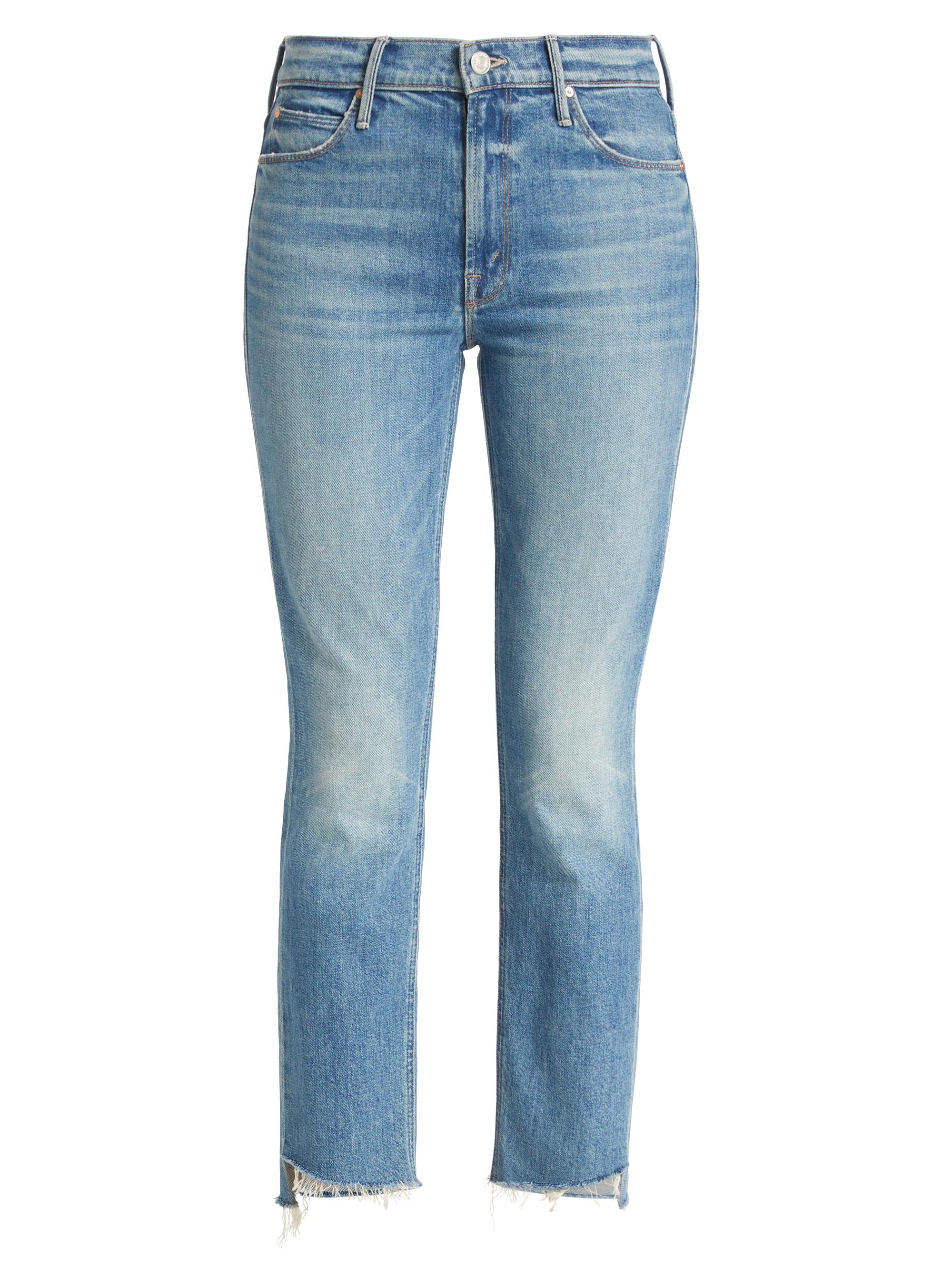 Mother The Insider Crop Step Fray Jeans | Saks Fifth Avenue