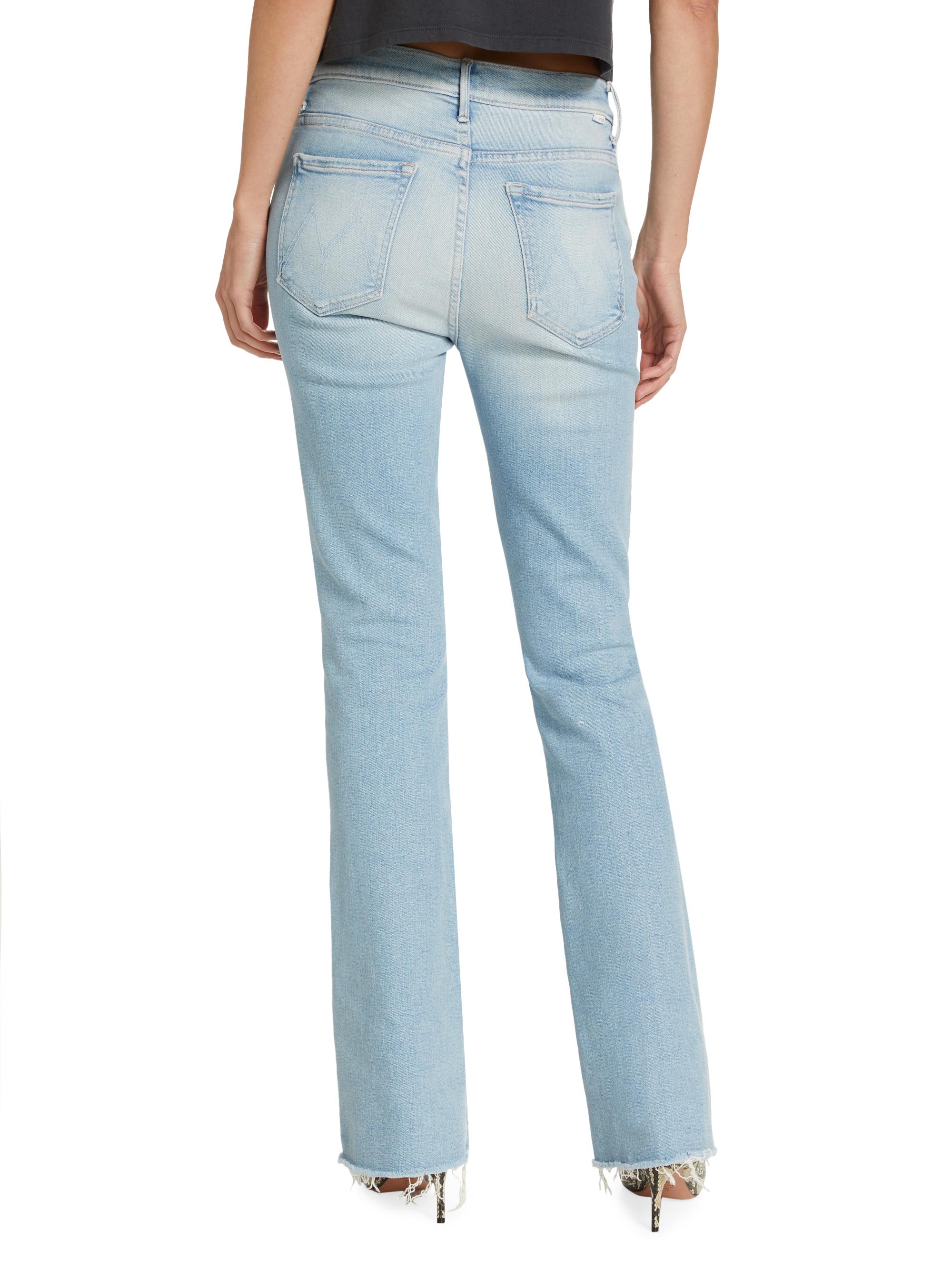 Mother Weekender Fray Mid-Rise Flared Jeans | Saks Fifth Avenue