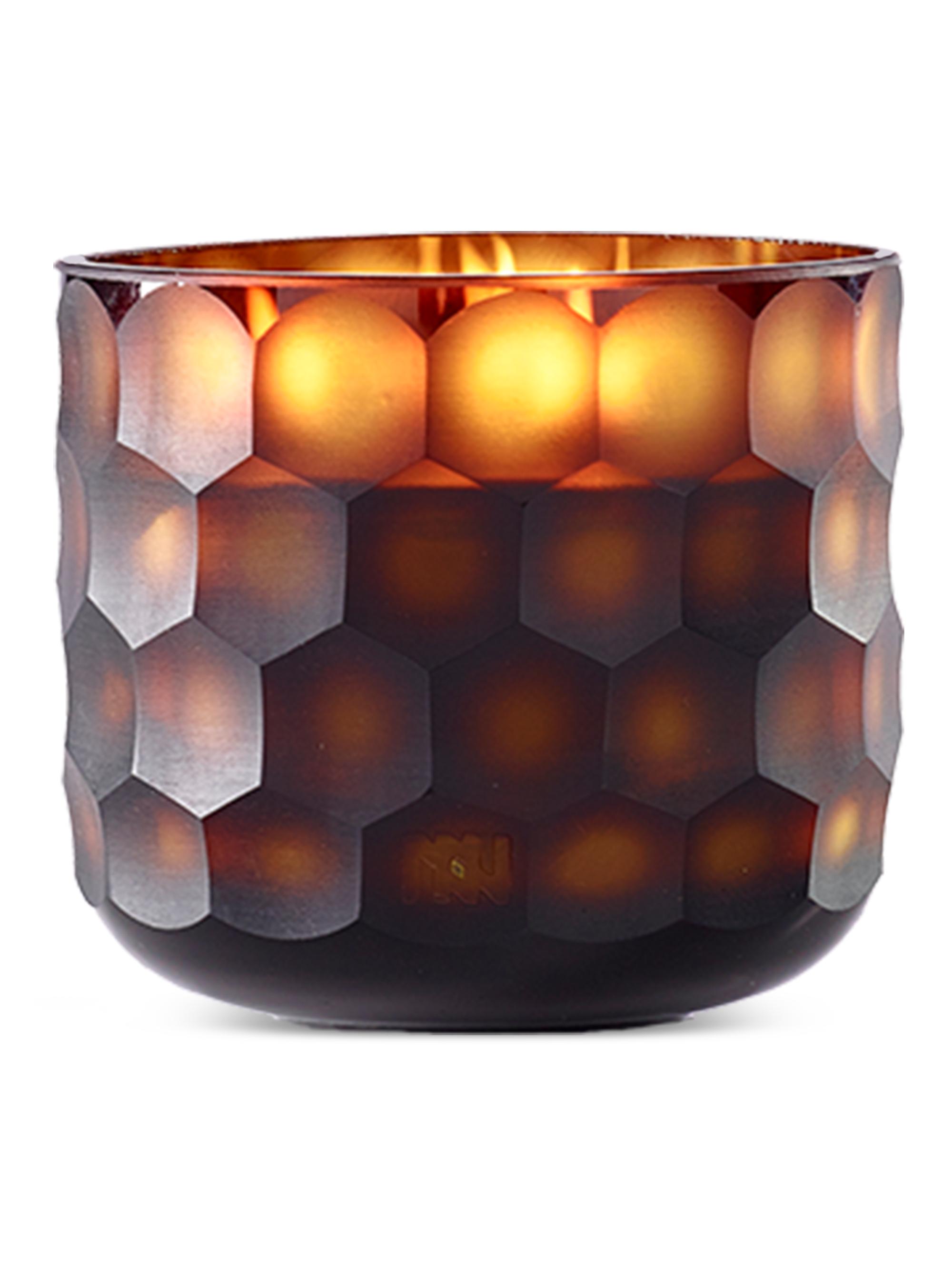 Onno Circle Ginger Fig Small Candle - Amber