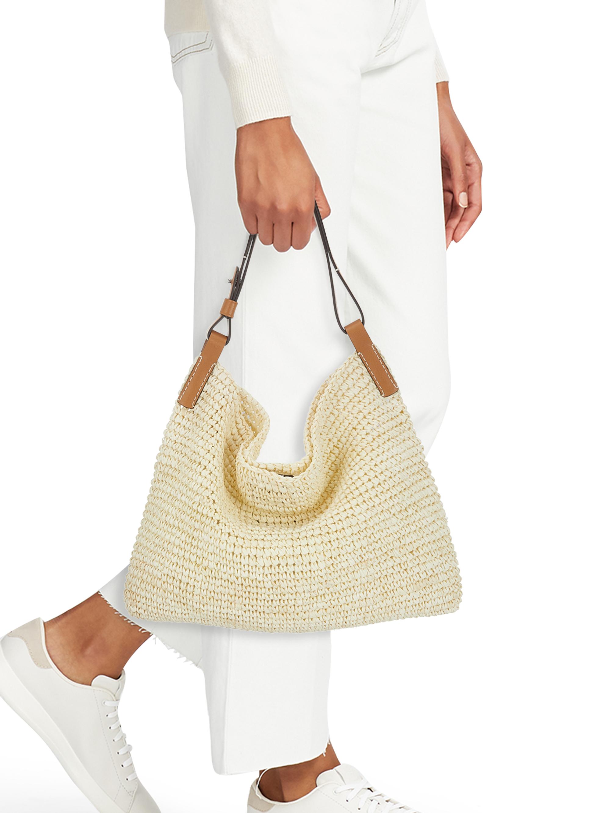 Proenza Schouler White Label Minetta Raffia Shoulder Bag | Saks