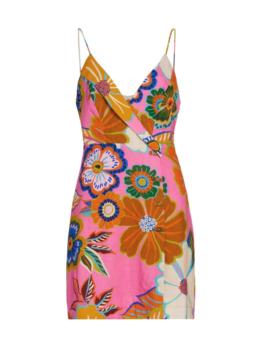 Farm Rio Sleeveless Full Garden Minidress | Saks Fifth Avenue