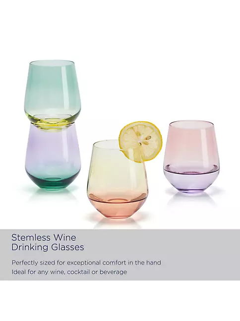 Chroma Set of 4 Stemless Wine Glasses