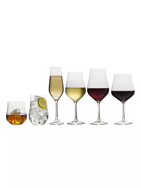 Mikasa Grace Set Of 4 Red Wine Glasses, 22-Ounce, Clear