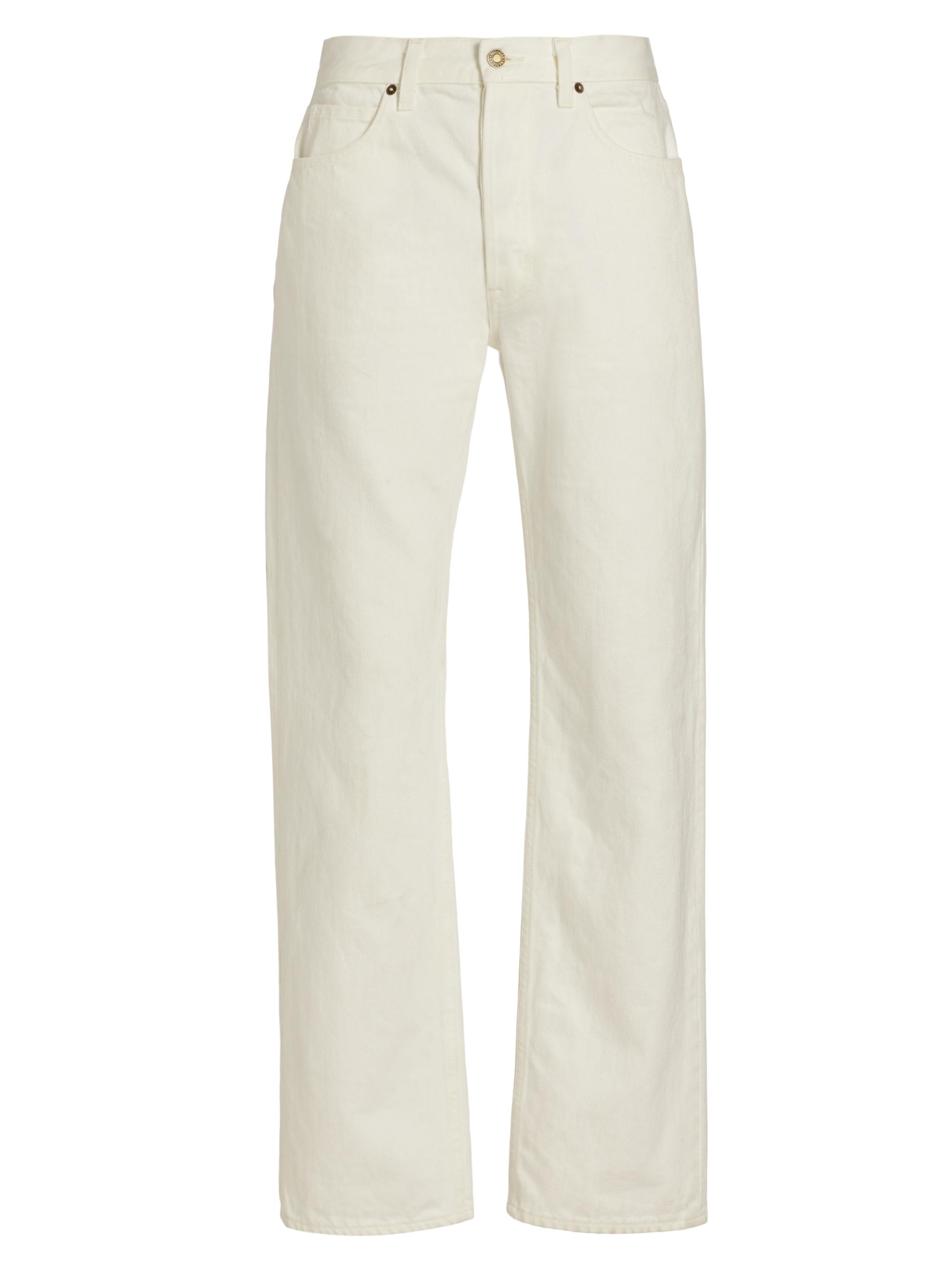 Nili Lotan Men's Billie Straight-Fit Jeans - Cream