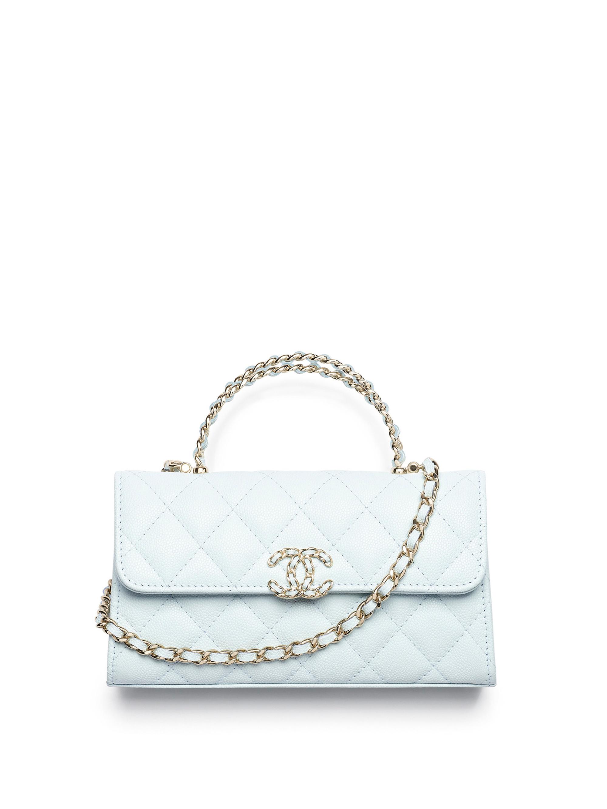 CHANEL PHONE HOLDER WITH CHAIN | Saks Fifth Avenue