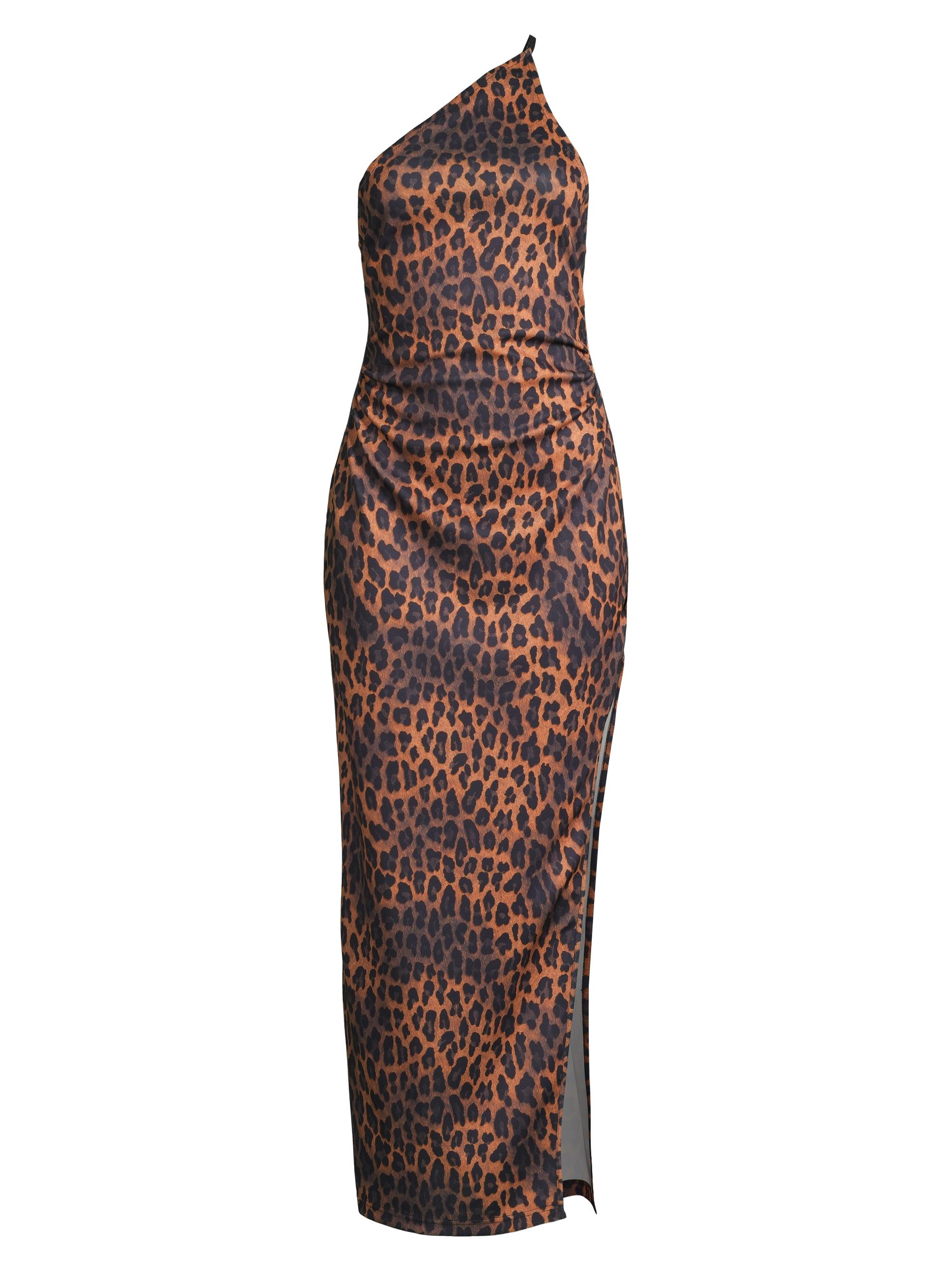Victor Glemaud Women's Strappy Asymmetric Maxi Dress - Leopard