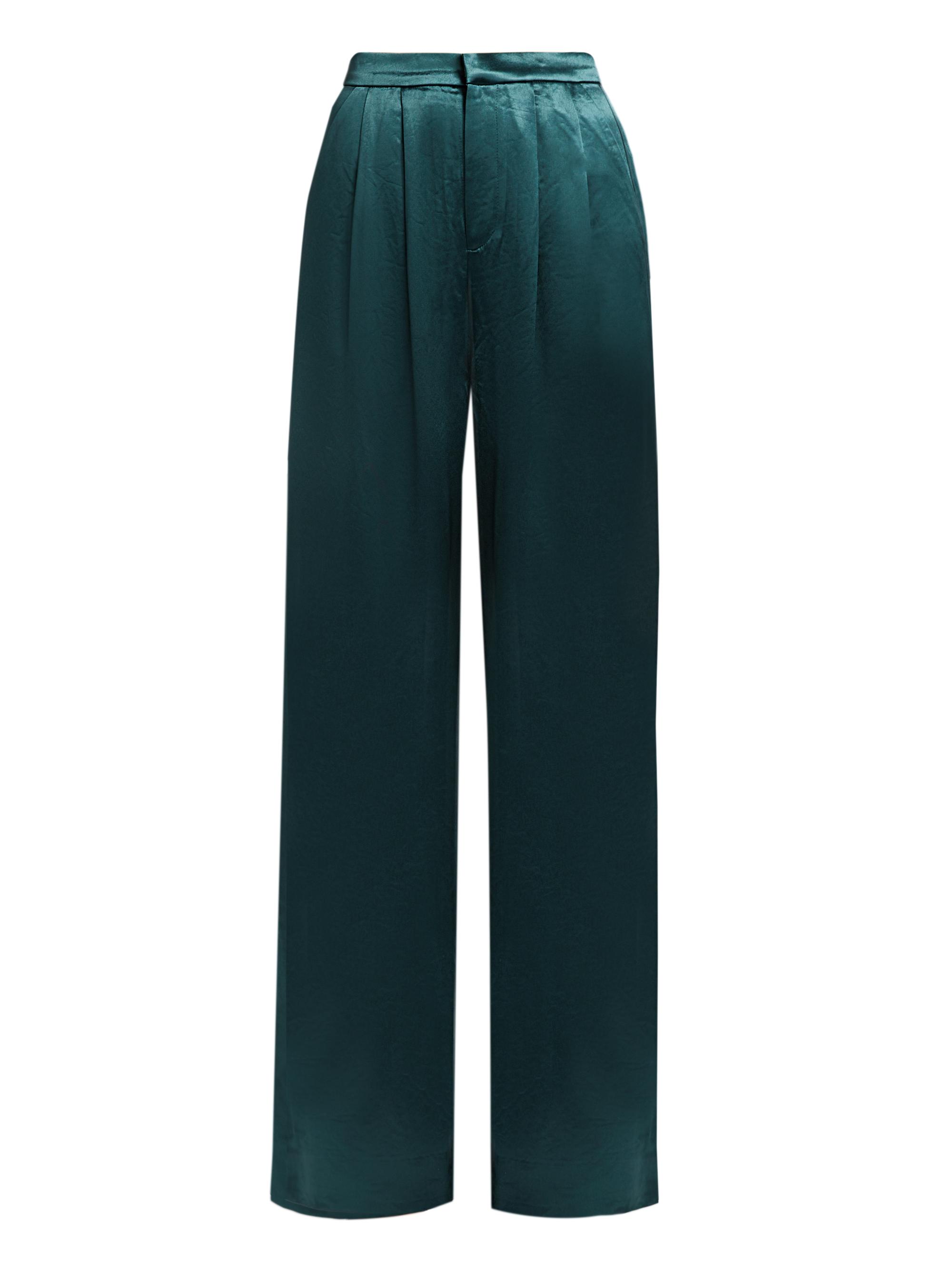 Nonchalant Label Women's Paris Pleated-Front Trousers - Emerald Green