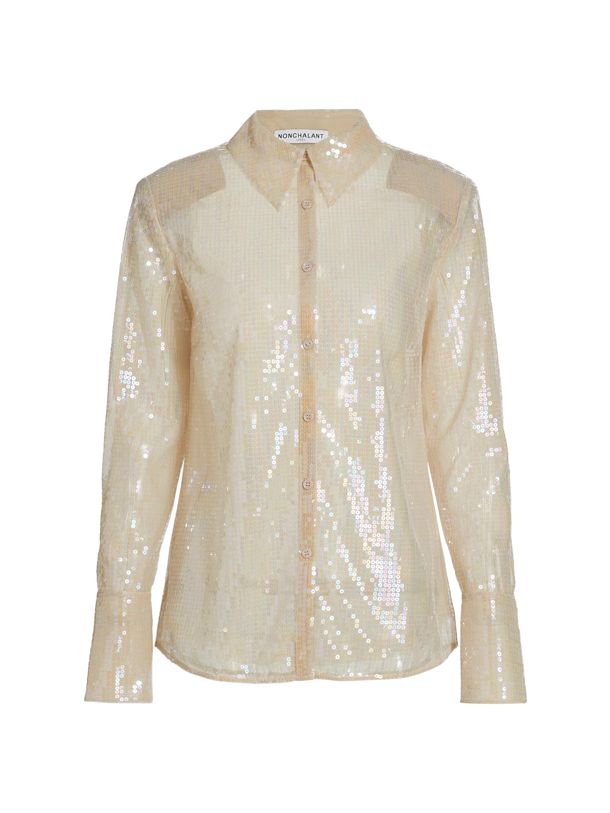 Nonchalant Label Women's Tiffany Sequined Shirt - Blush