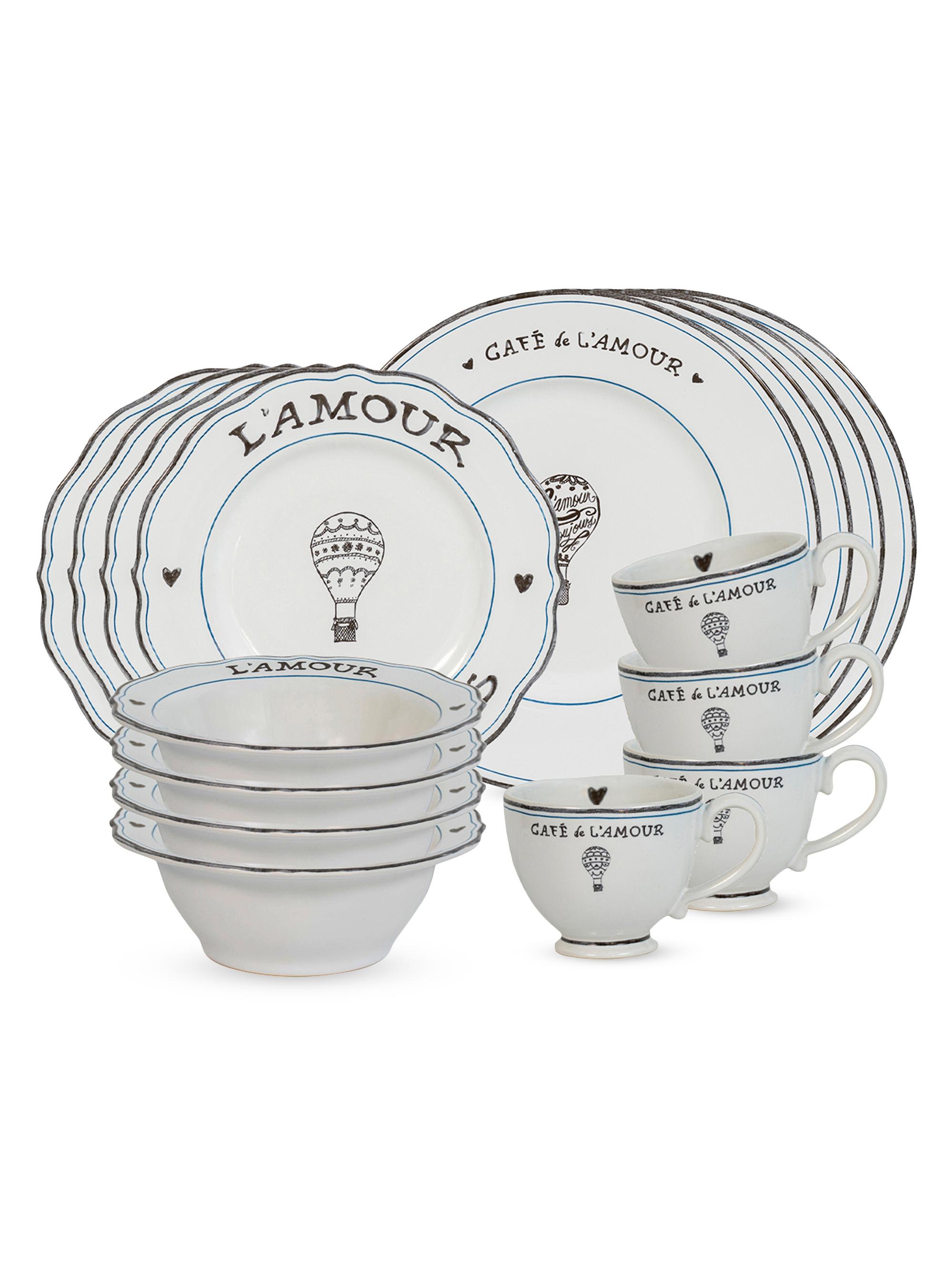 Juliska L'Amour Toujours 16-Piece Place Setting - White