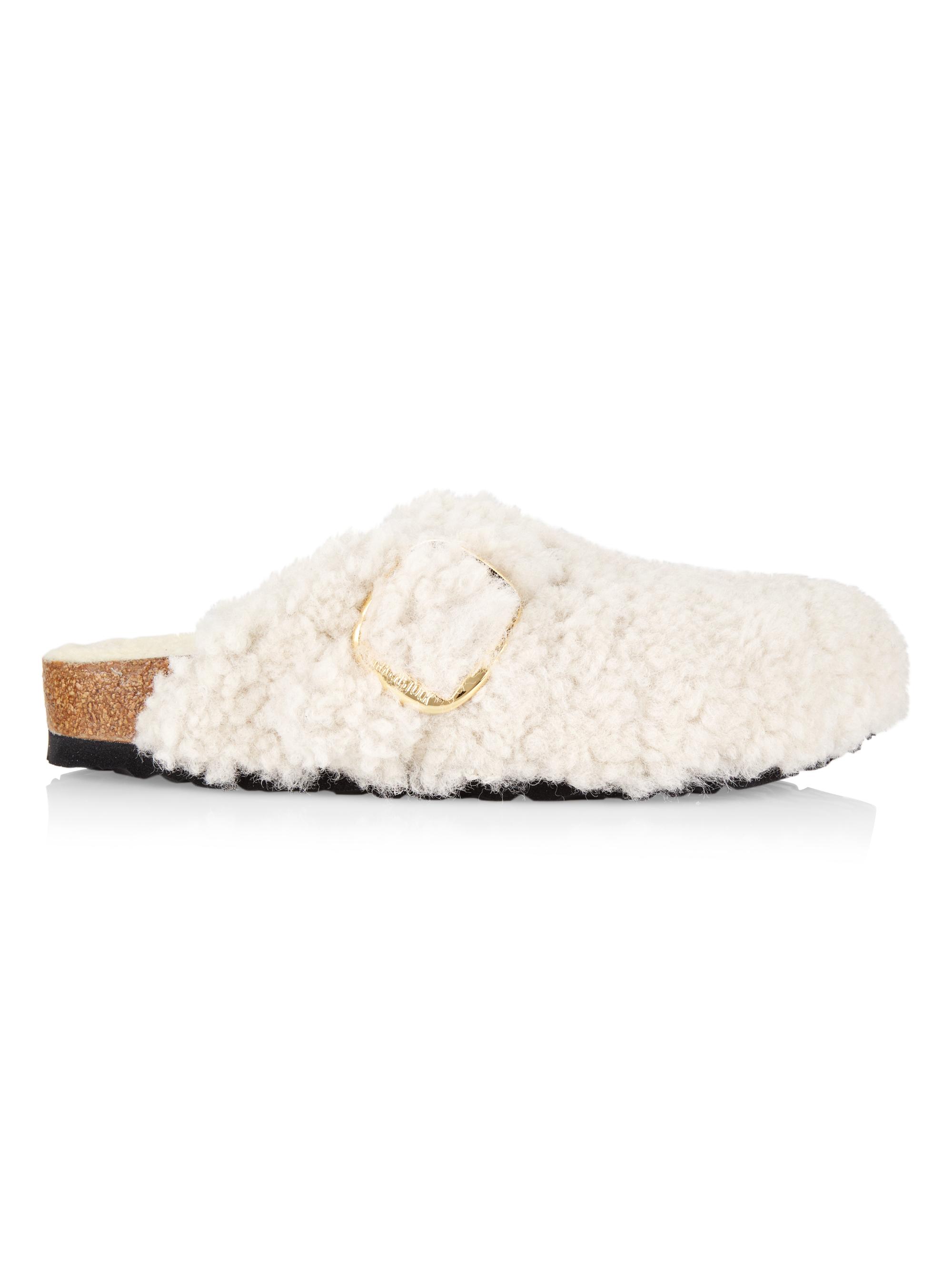 Birkenstock Women's Boston Shearling Clogs - Eggshell